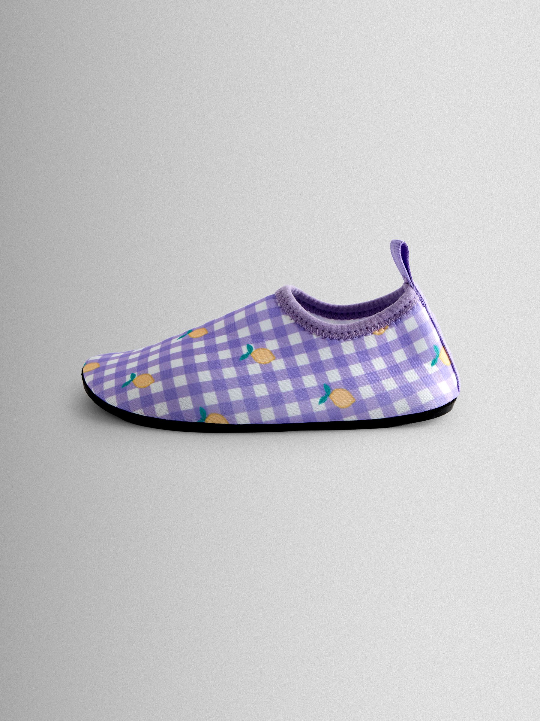 Lilac Gingham Lemon Print Swim Shoes - Image 4 of 4