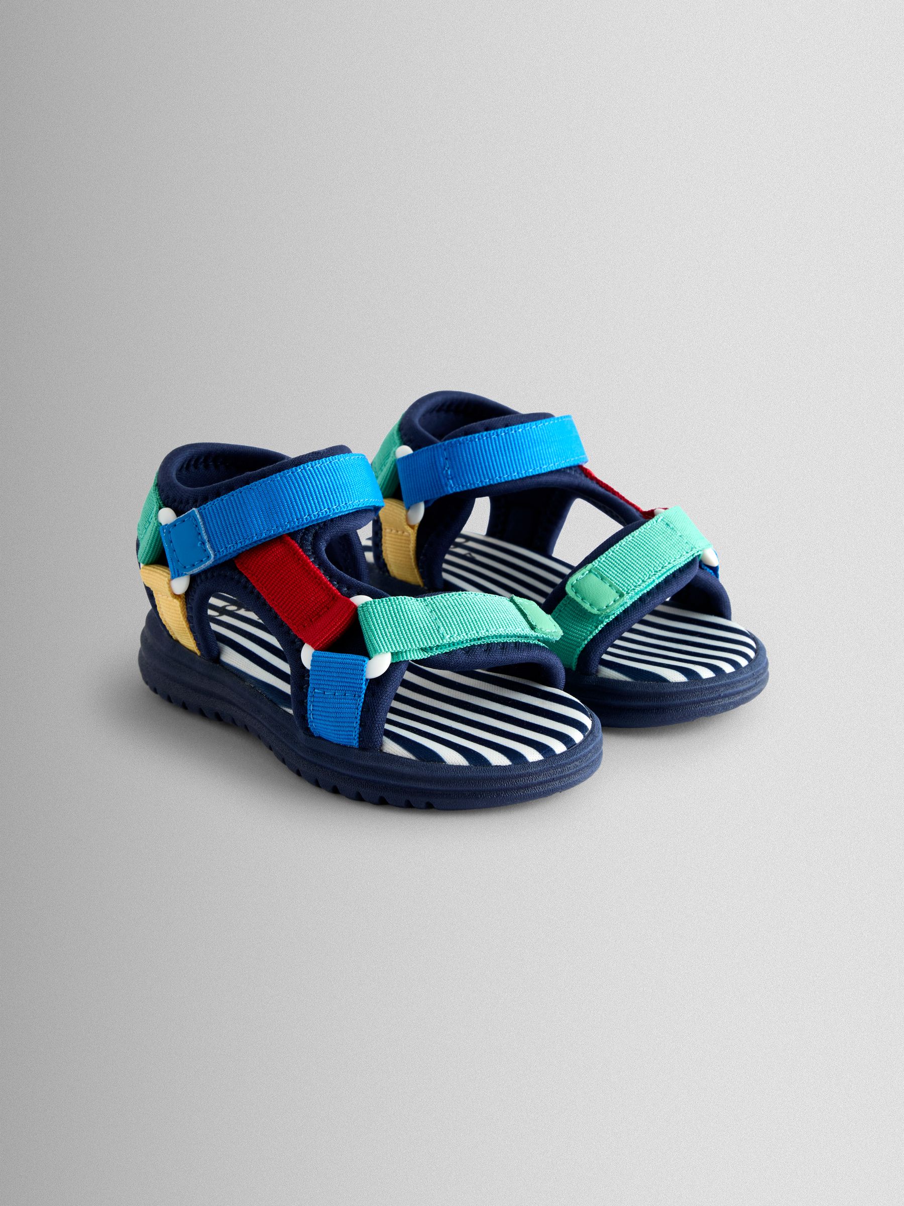 Primary Colourblock Adjustable Strap Sandals - Image 1 of 4 Primary Colourblock Adjustable Strap Sandals - Image 1 of 4