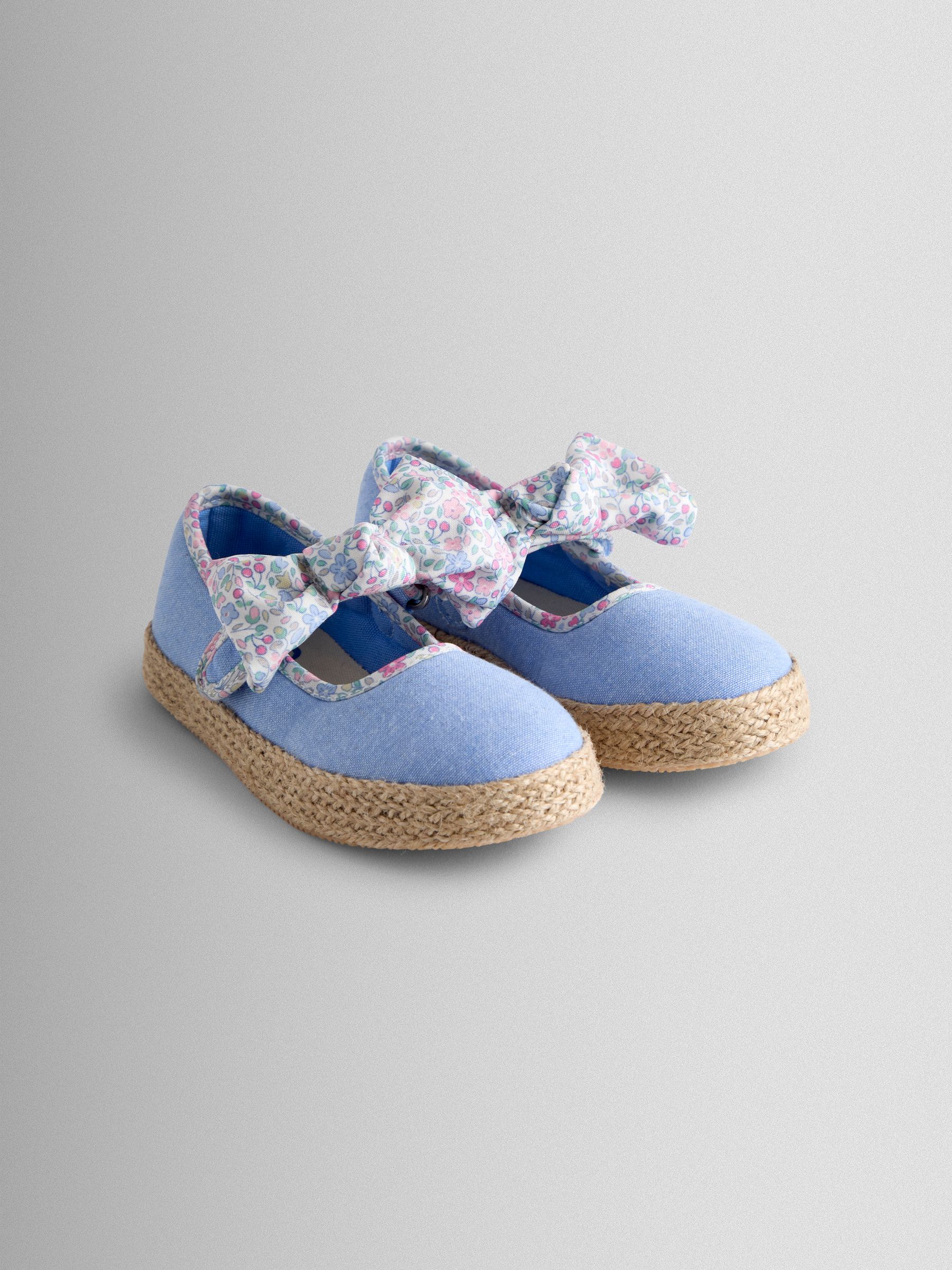 Blue Bow Strap Ballet Pumps - Image 1 of 4