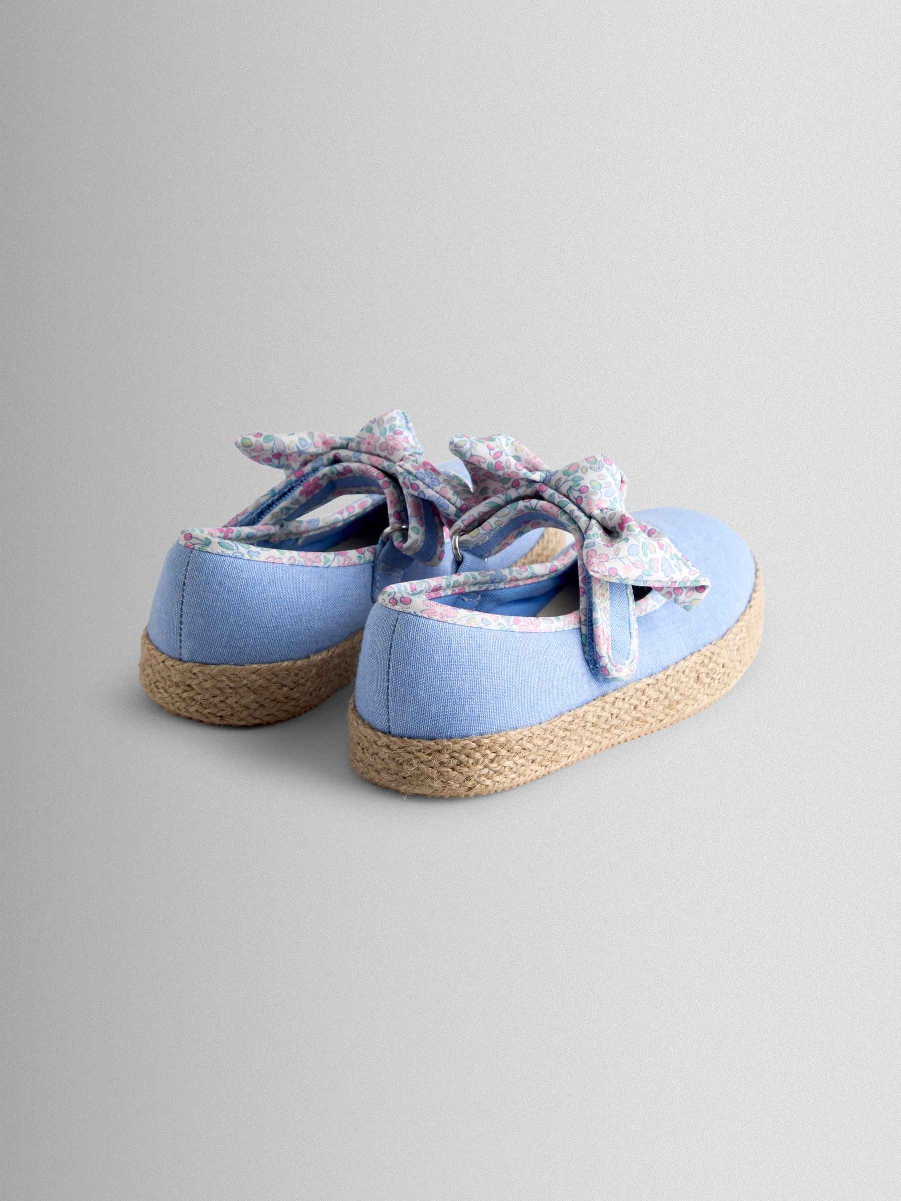 Blue Bow Strap Ballet Pumps - Image 2 of 4
