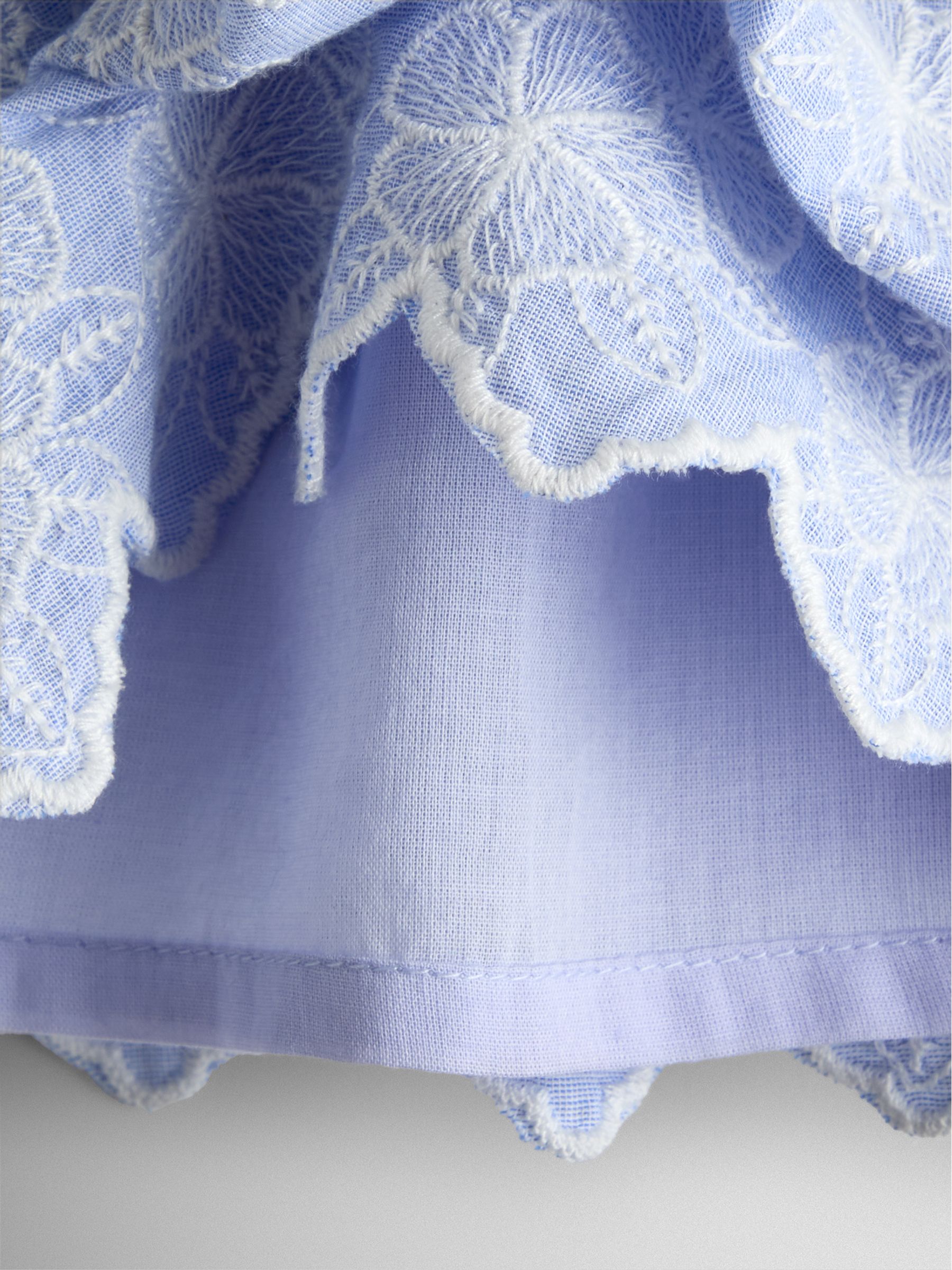 Blue Broderie Dress, Bloomers & Headband Set - Image 7 of 7