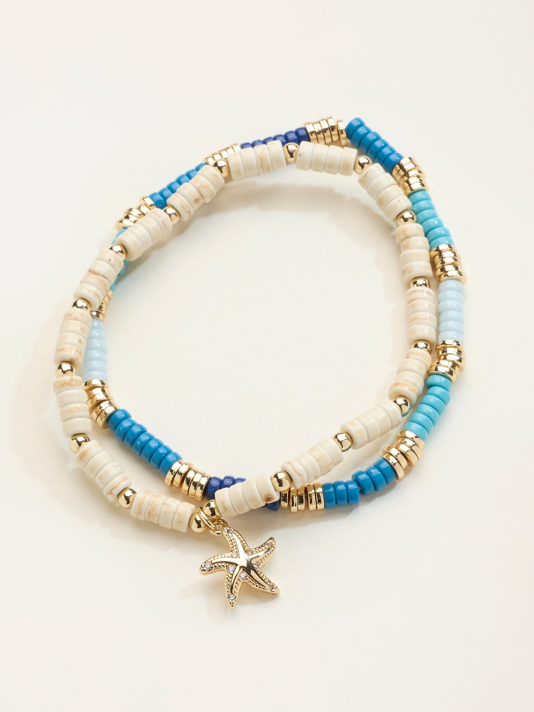 Blue Two Pack of Starfish Bracelets - Image 1 of 2