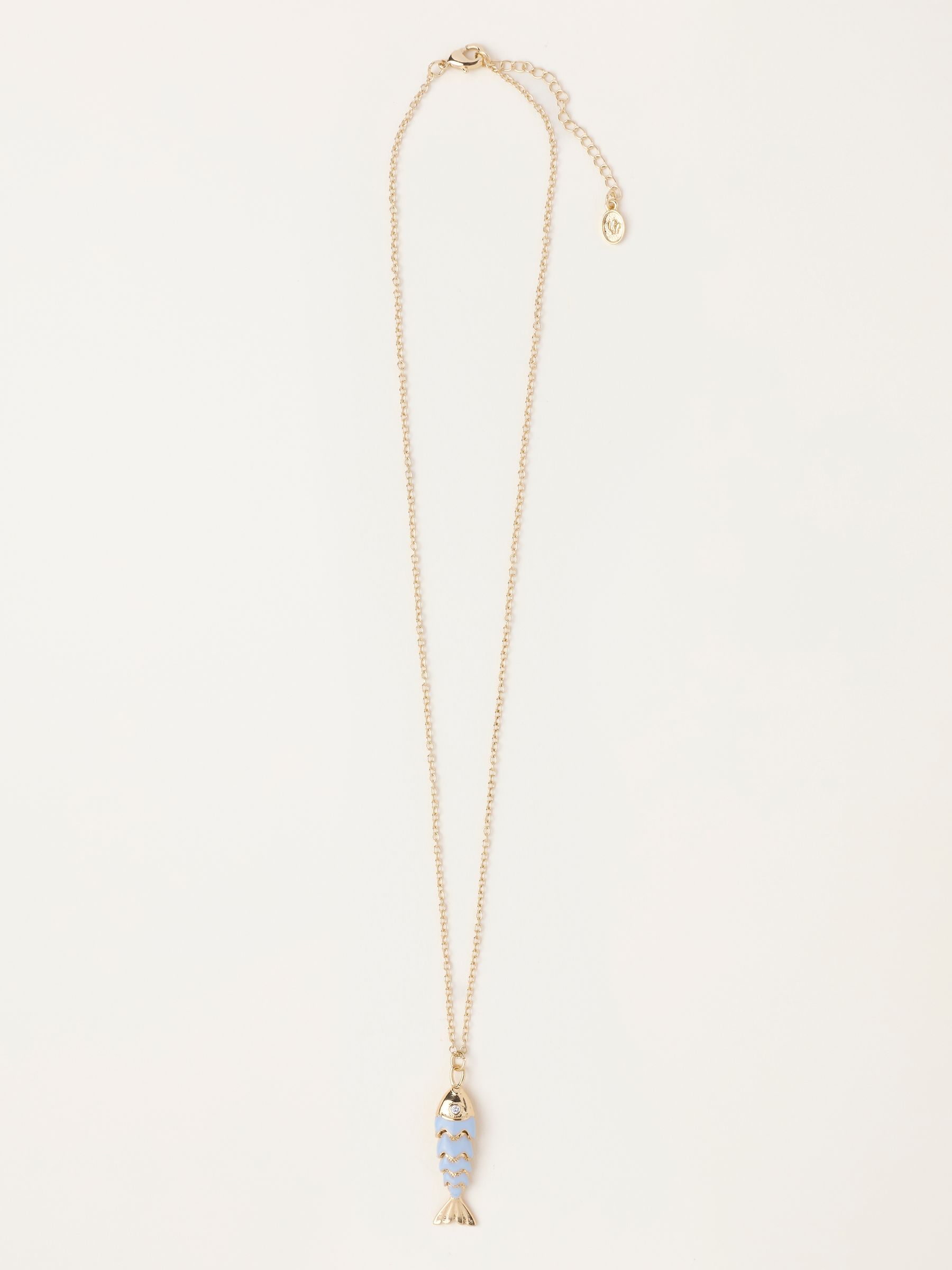 Gold Tone Fish Necklace - Image 1 of 2