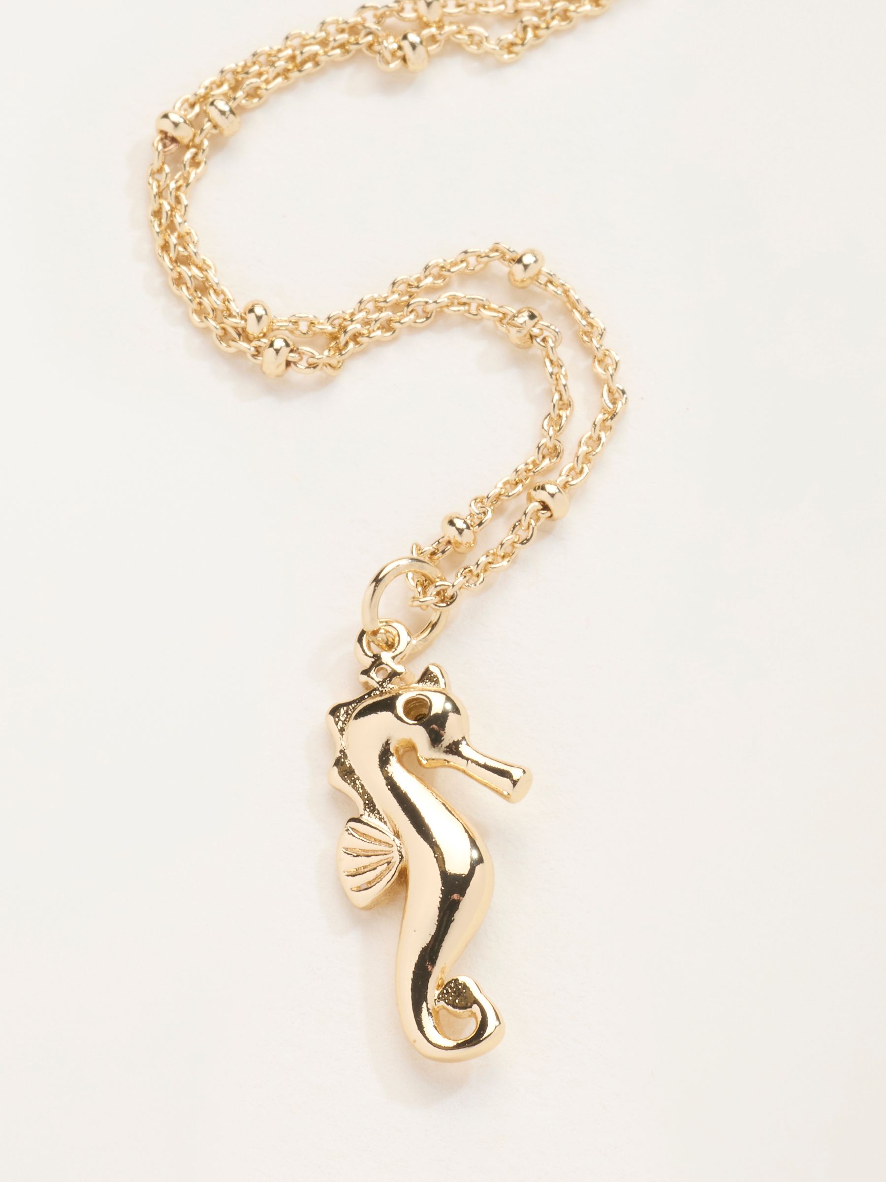 Gold Tone Seahorse Necklace - Image 2 of 2