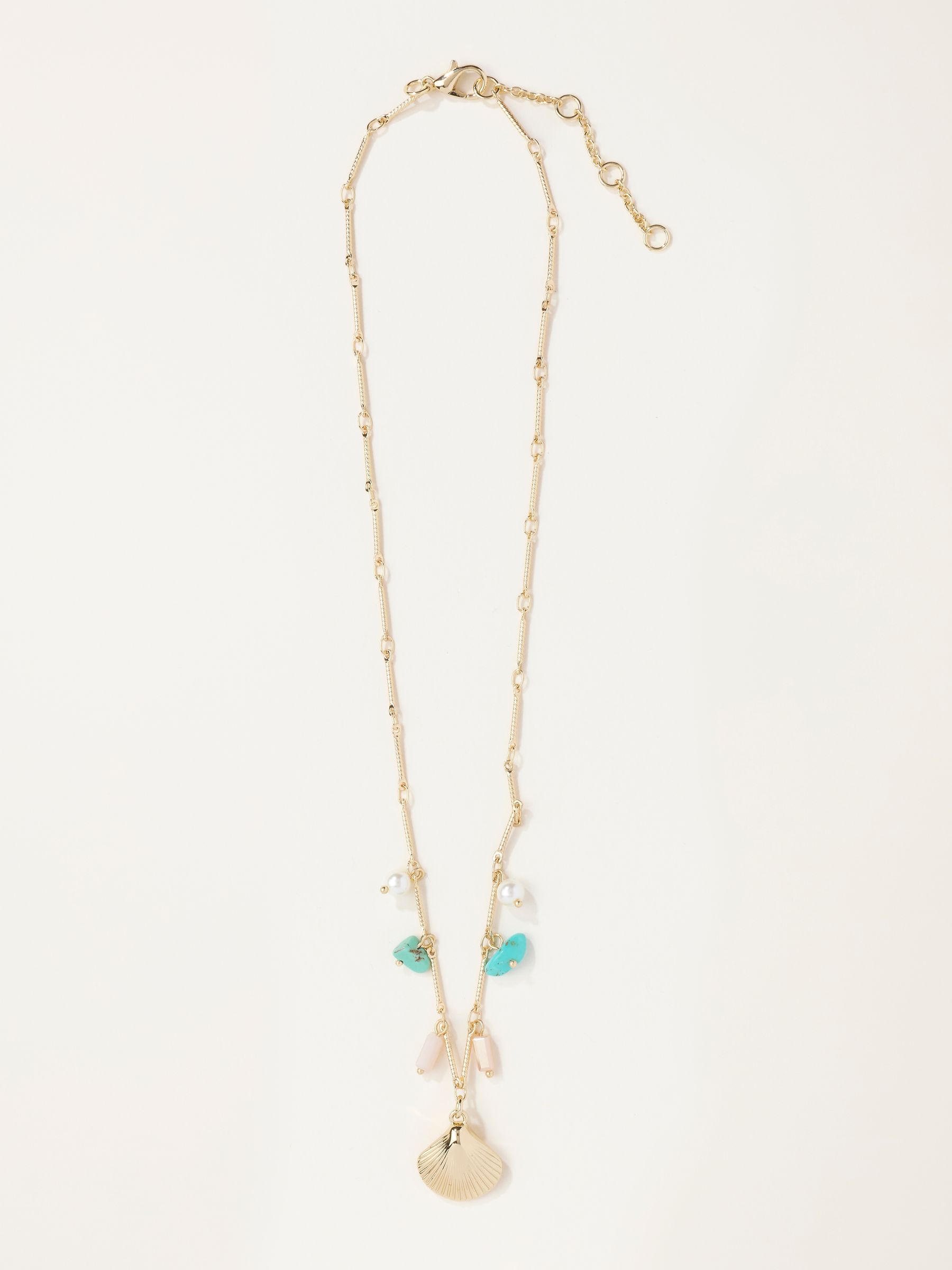 Gold Tone Shell Charm Necklace - Image 1 of 2