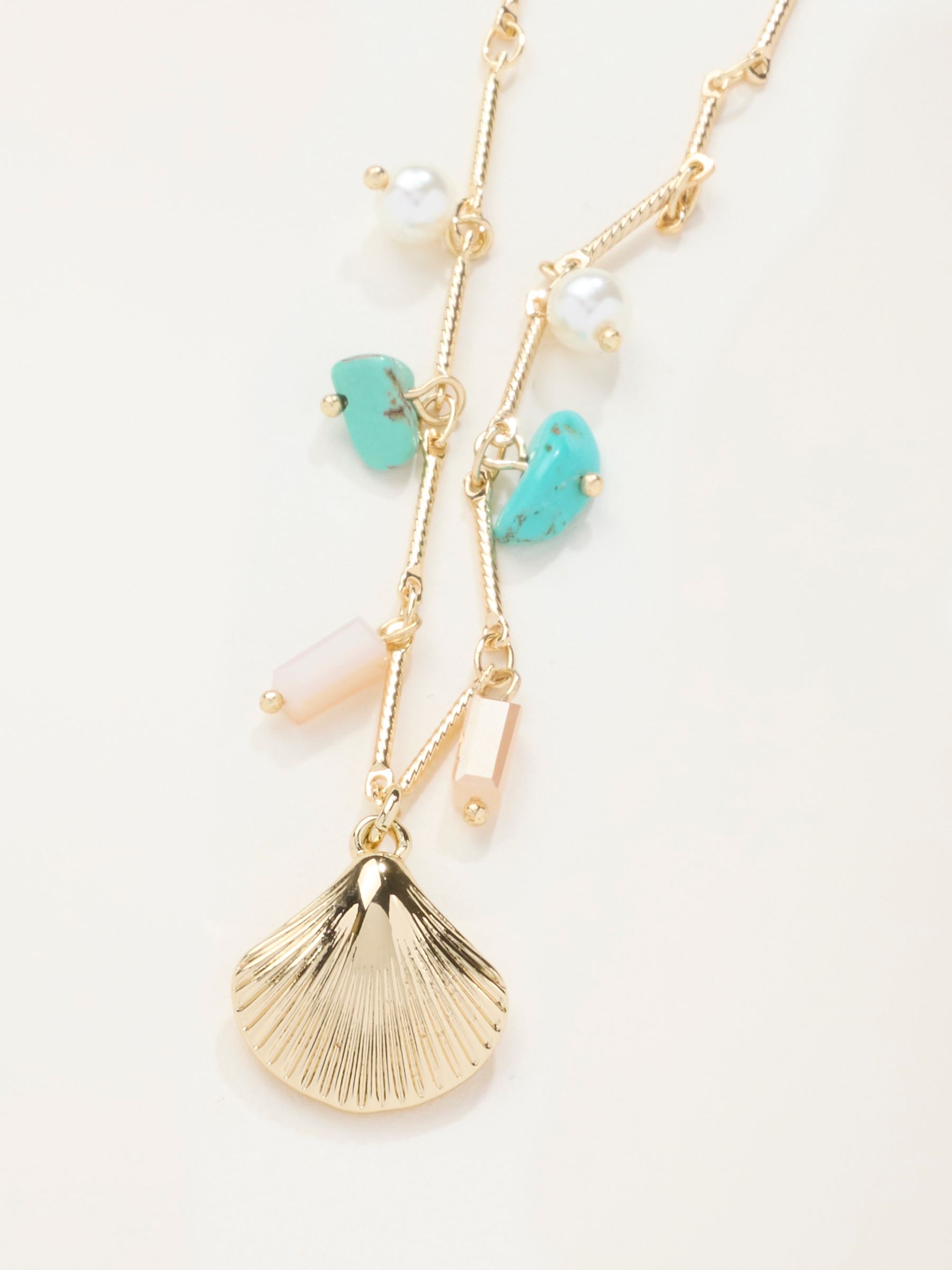 Gold Tone Shell Charm Necklace - Image 2 of 2
