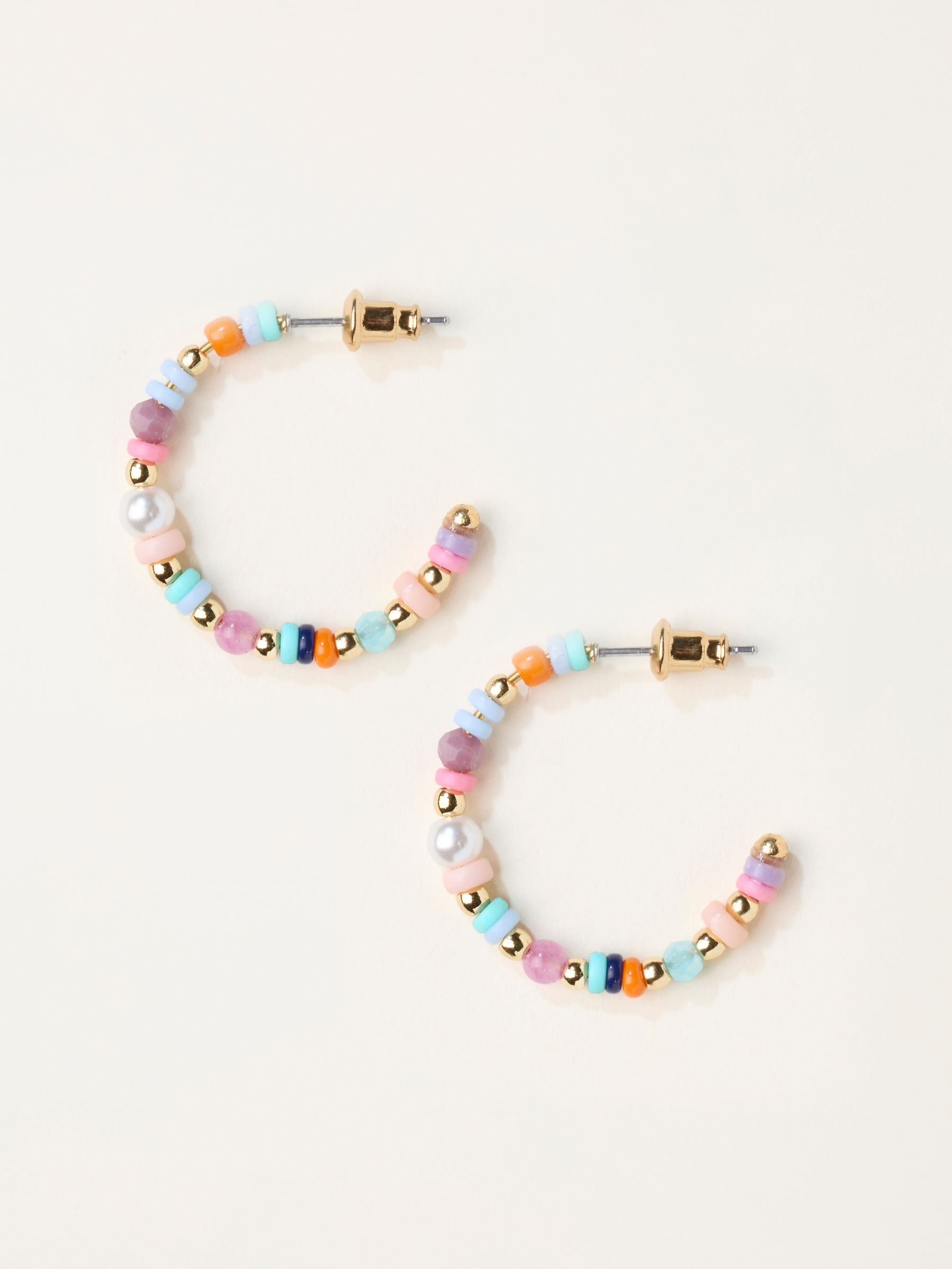 Multi Beaded Hoop Earring - Image 1 of 2