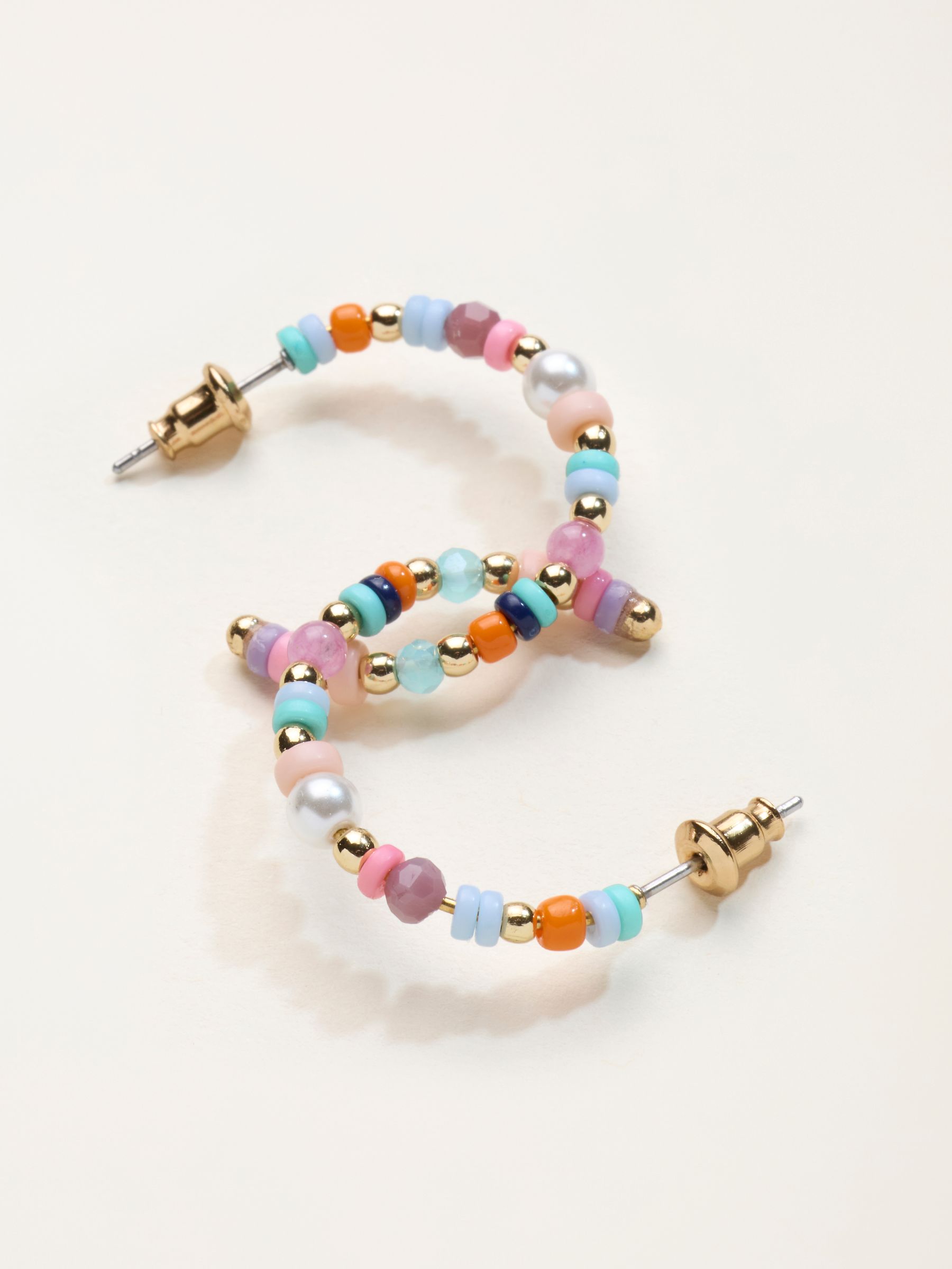 Multi Beaded Hoop Earring - Image 2 of 2