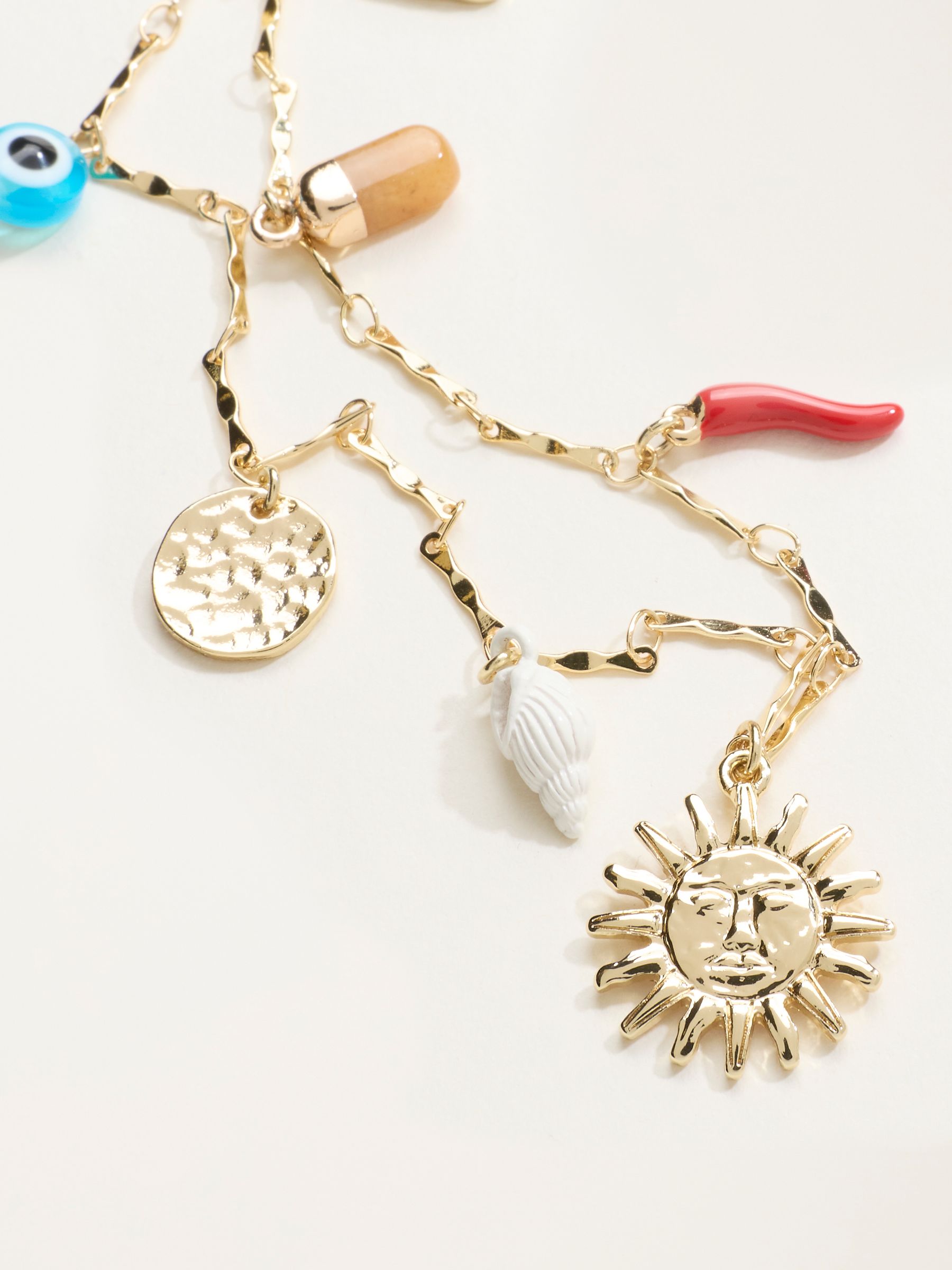 Gold Tone Sun Charm Necklace - Image 2 of 2