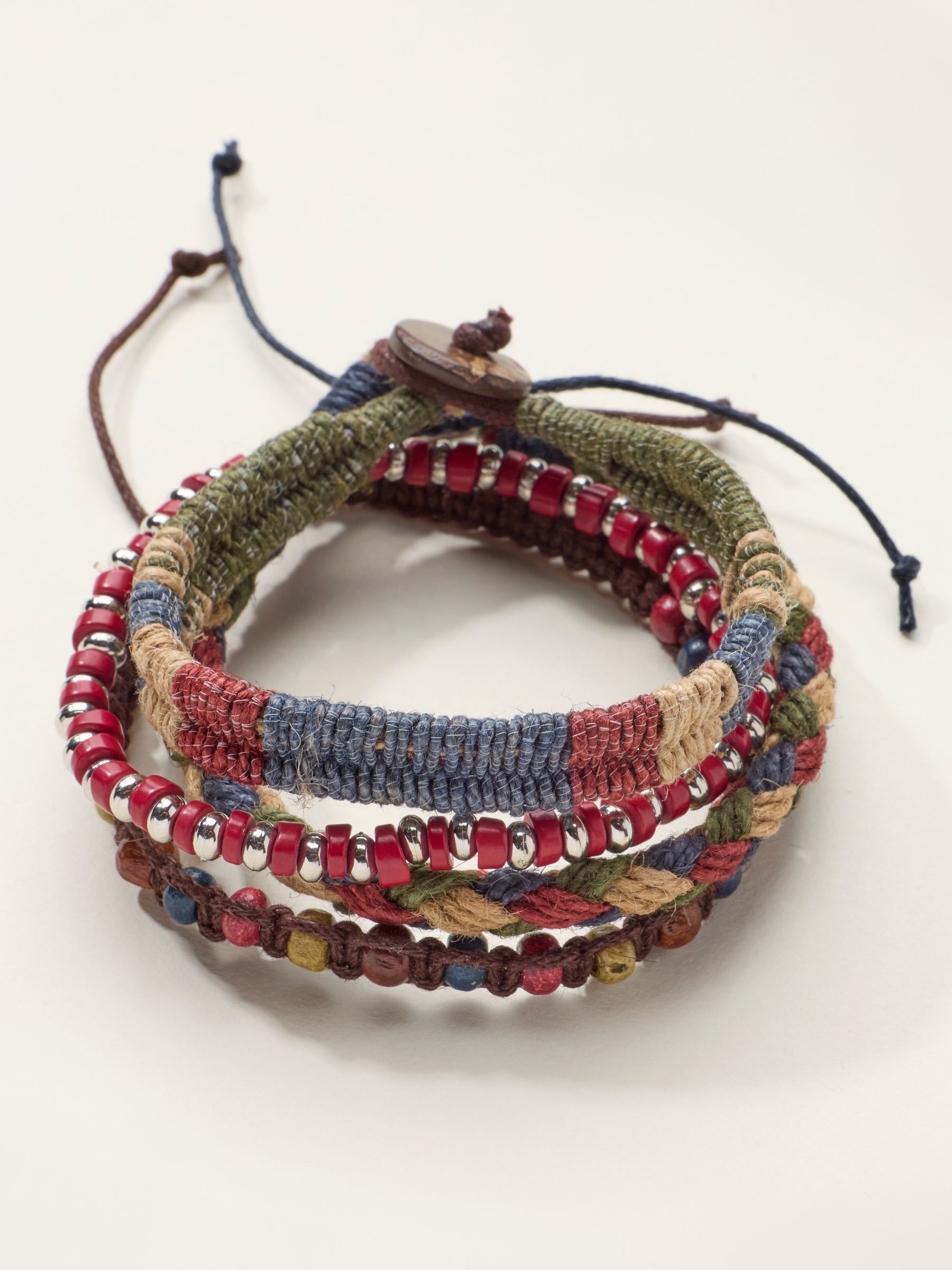 Red Stacked Bracelets - Image 1 of 2 Red Stacked Bracelets - Image 1 of 2