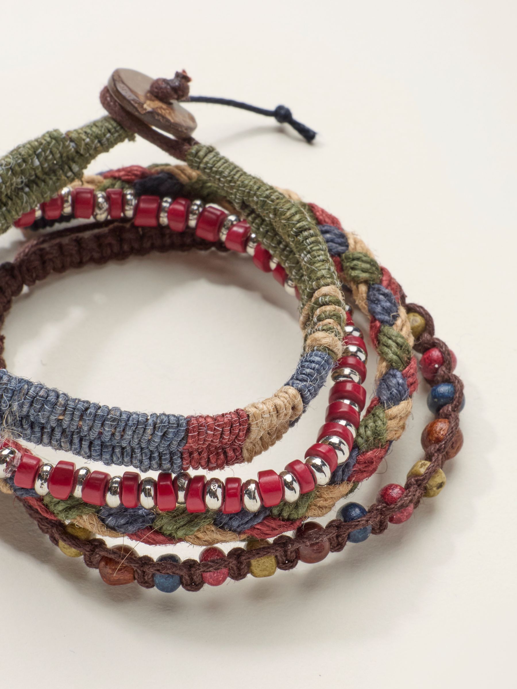 Red Stacked Bracelets - Image 2 of 2