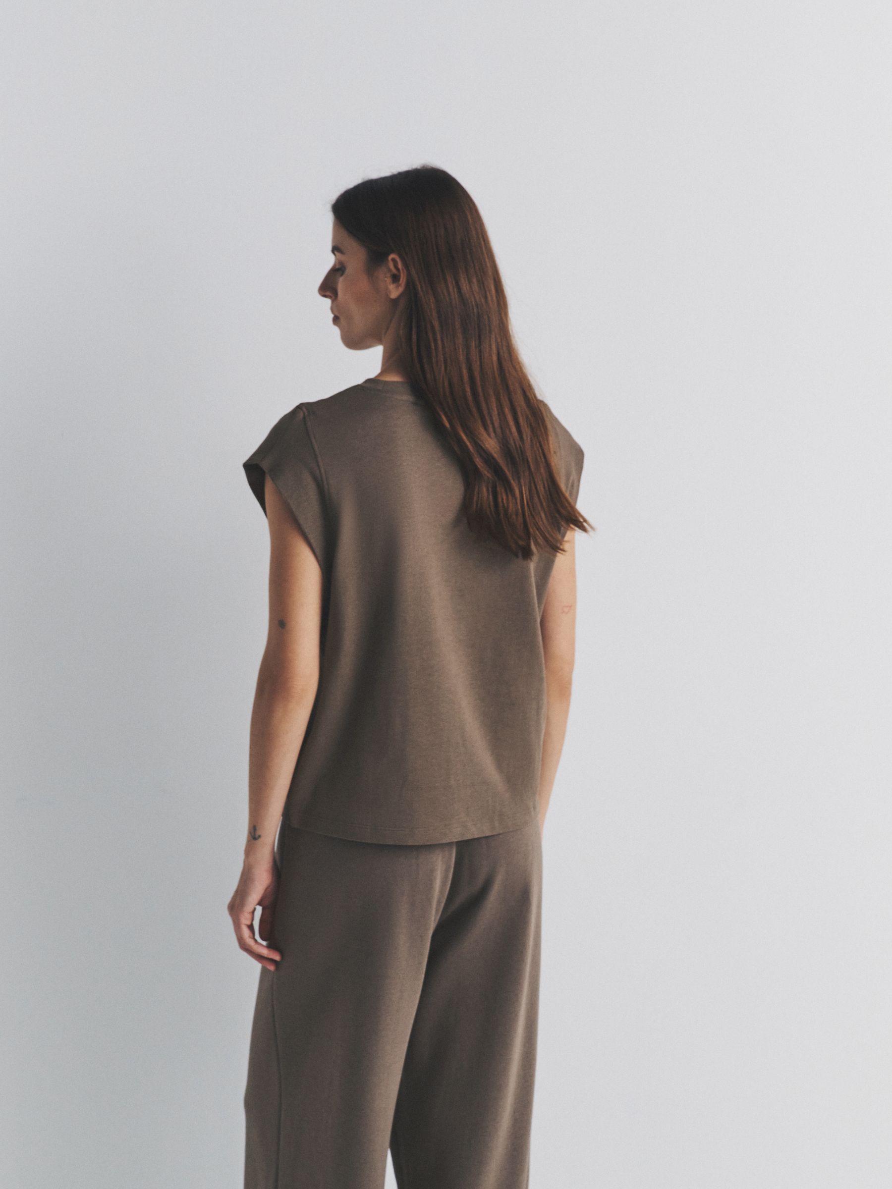 3 Pack Cap Sleeve T-Shirt Black/Chocolate Brown/White - Image 3 of 6