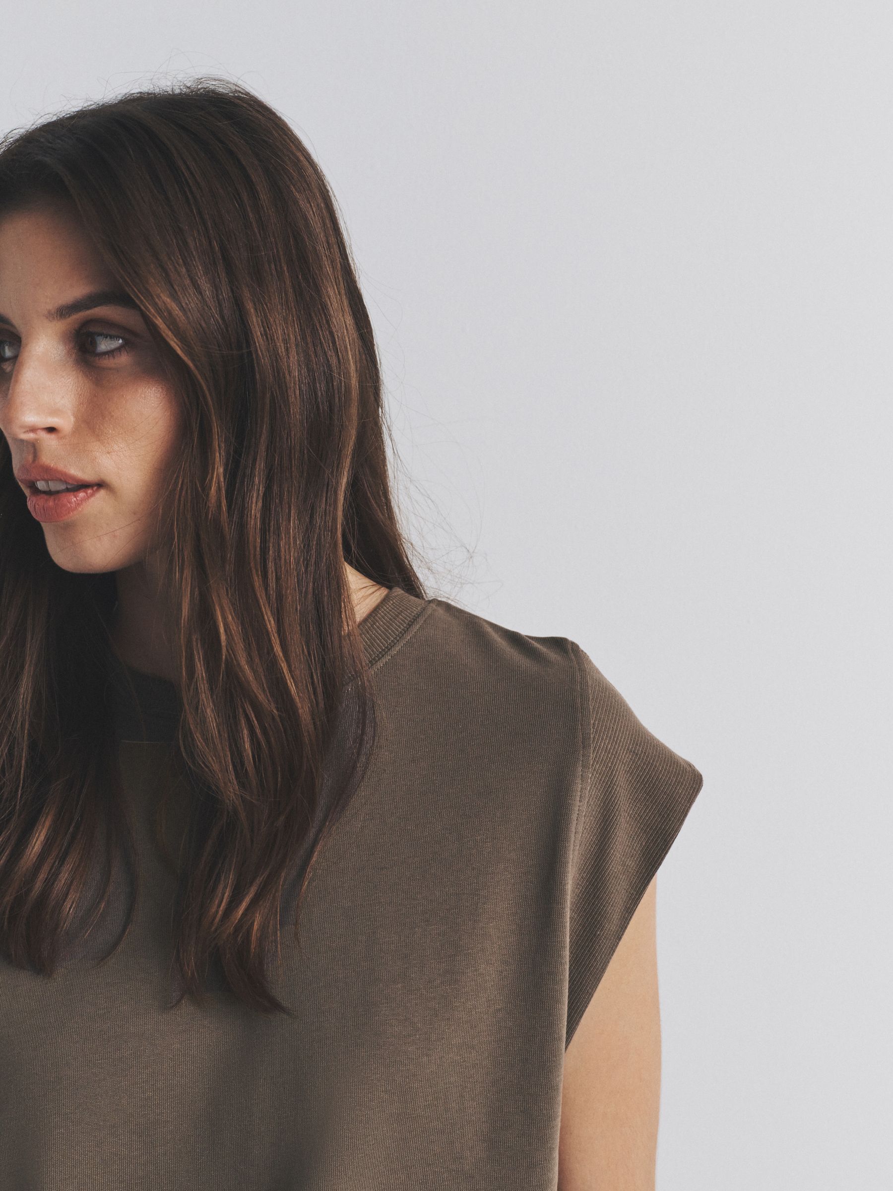 3 Pack Cap Sleeve T-Shirt Black/Chocolate Brown/White - Image 5 of 6