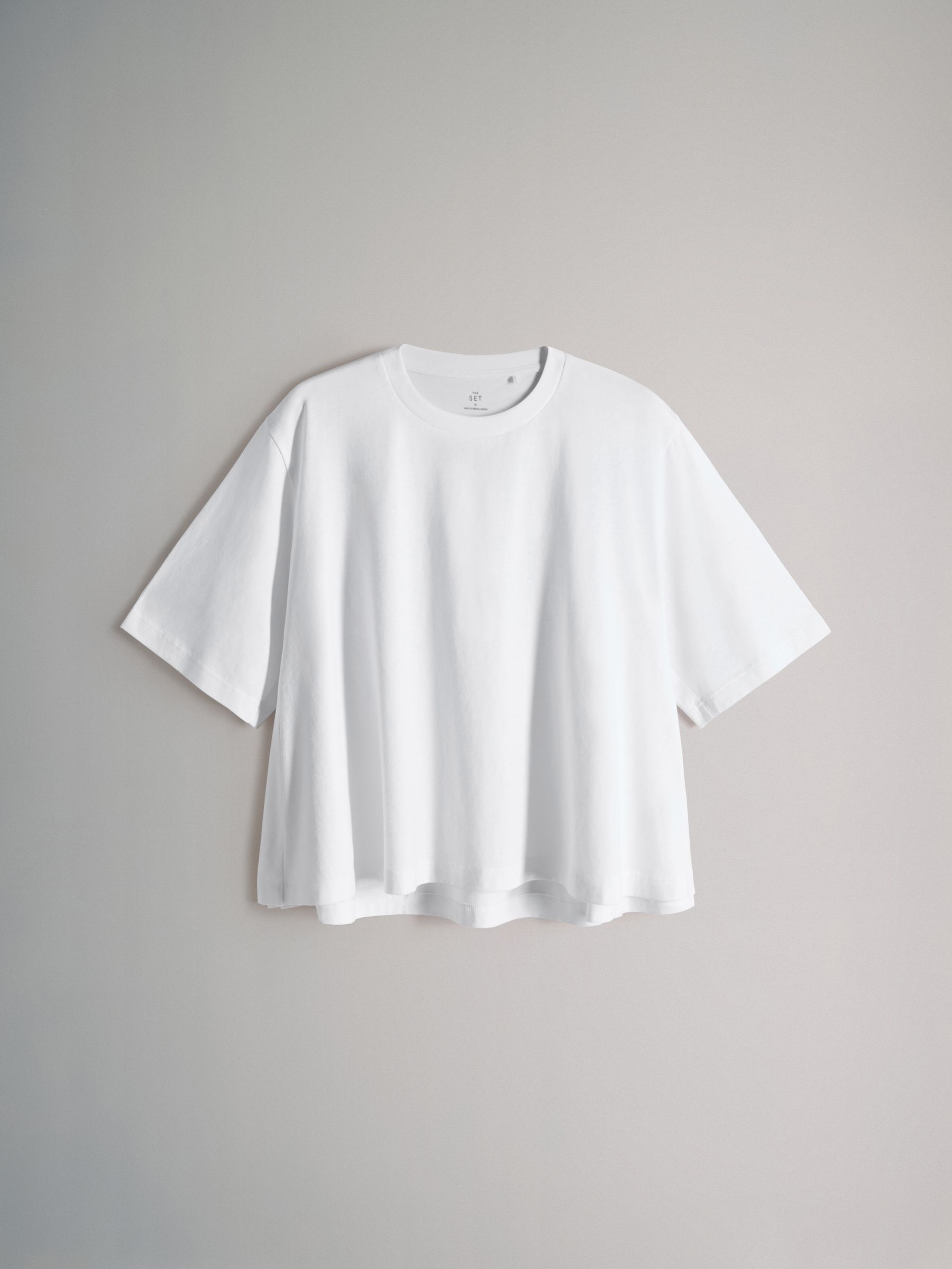 3 Pack Crew Neck Short Sleeve Swing T-Shirt Black/White/Stripe - Image 5 of 6