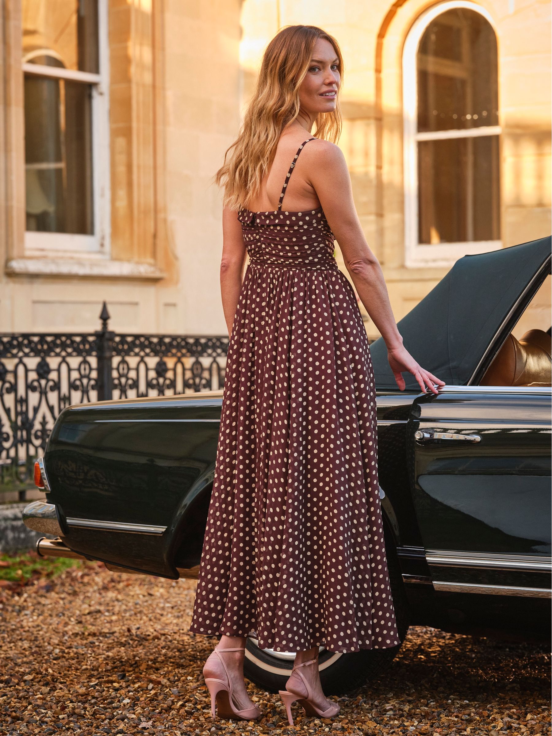 Mischa Chocolate Brown Petite Prom Dress - Image 3 of 6