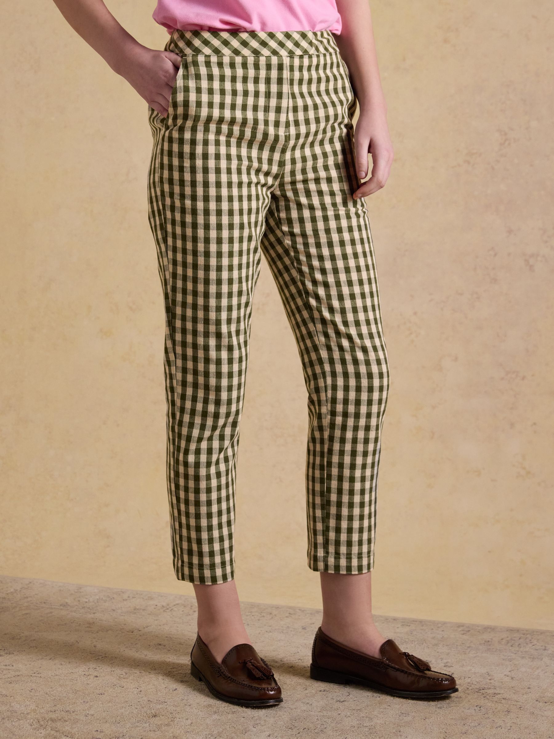 Green Ada Gingham Tailored Trousers - Image 1 of 8