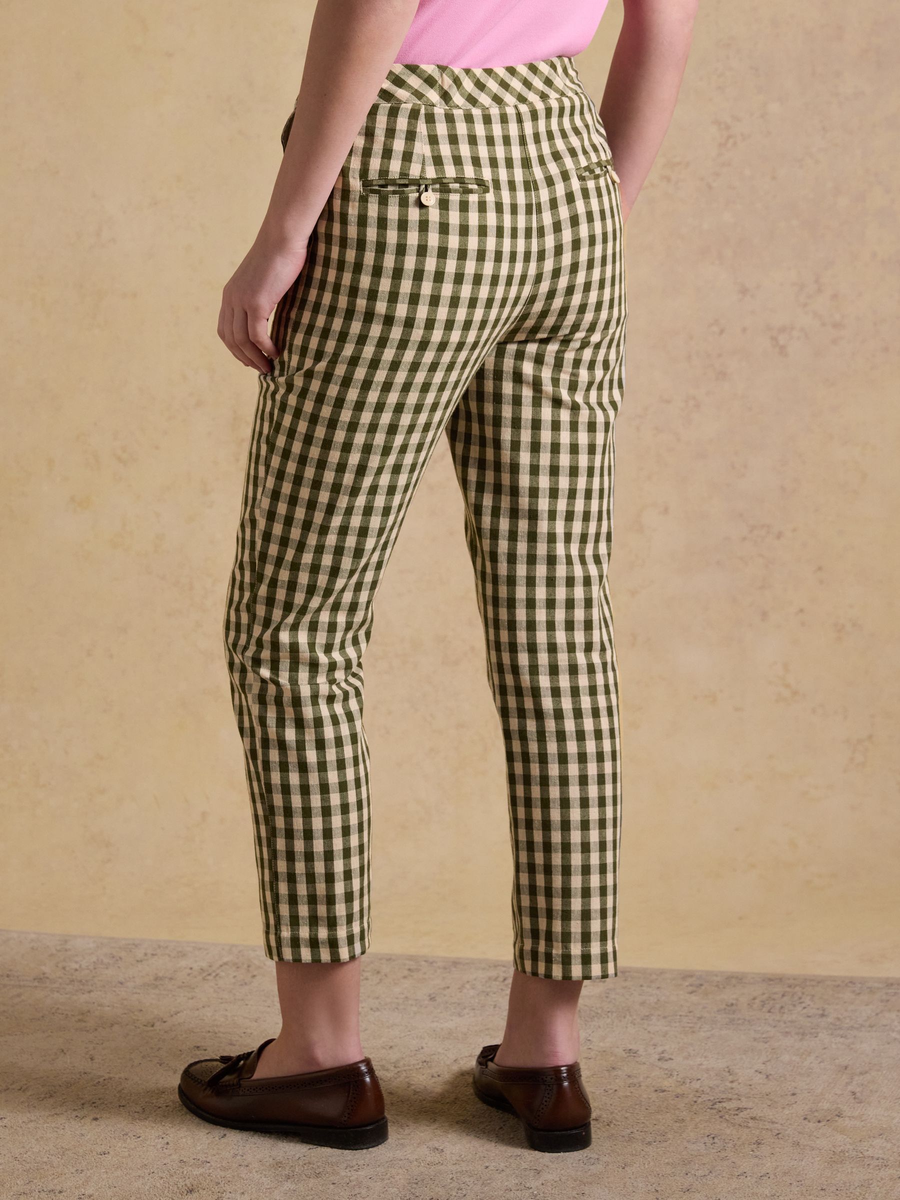 Green Ada Gingham Tailored Trousers - Image 2 of 8