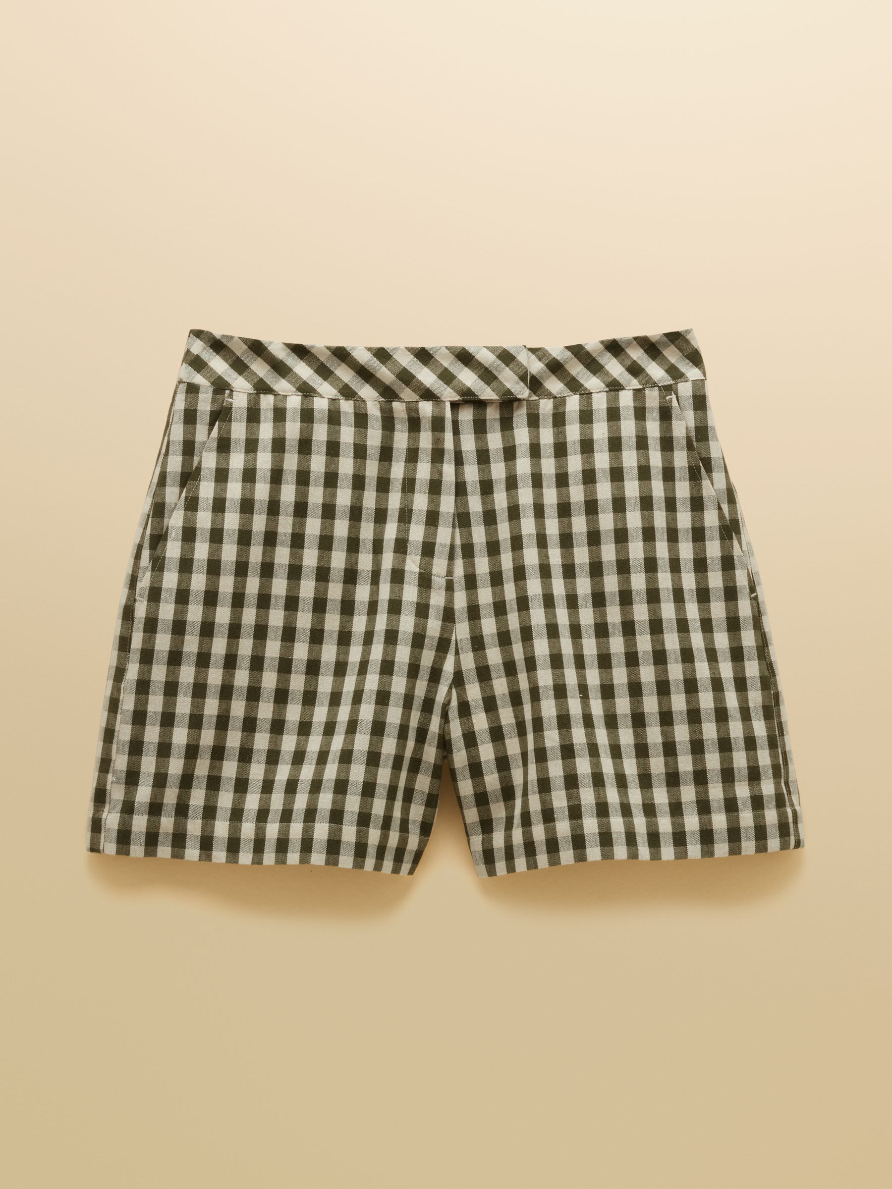 Green Gingham Tailored Shorts - Image 7 of 7
