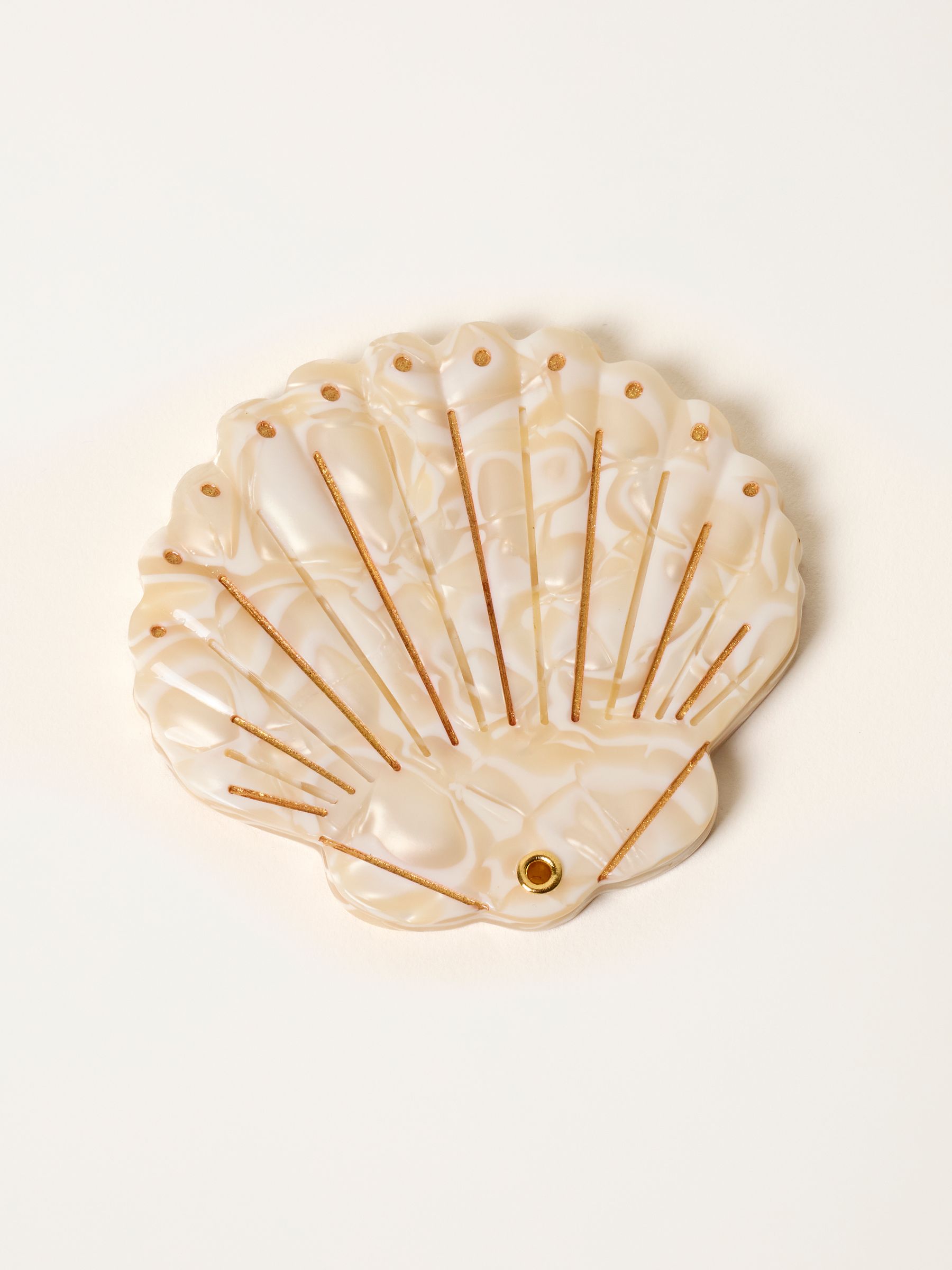 Metallic Shell Shaped Resin Mirror - Image 1 of 2