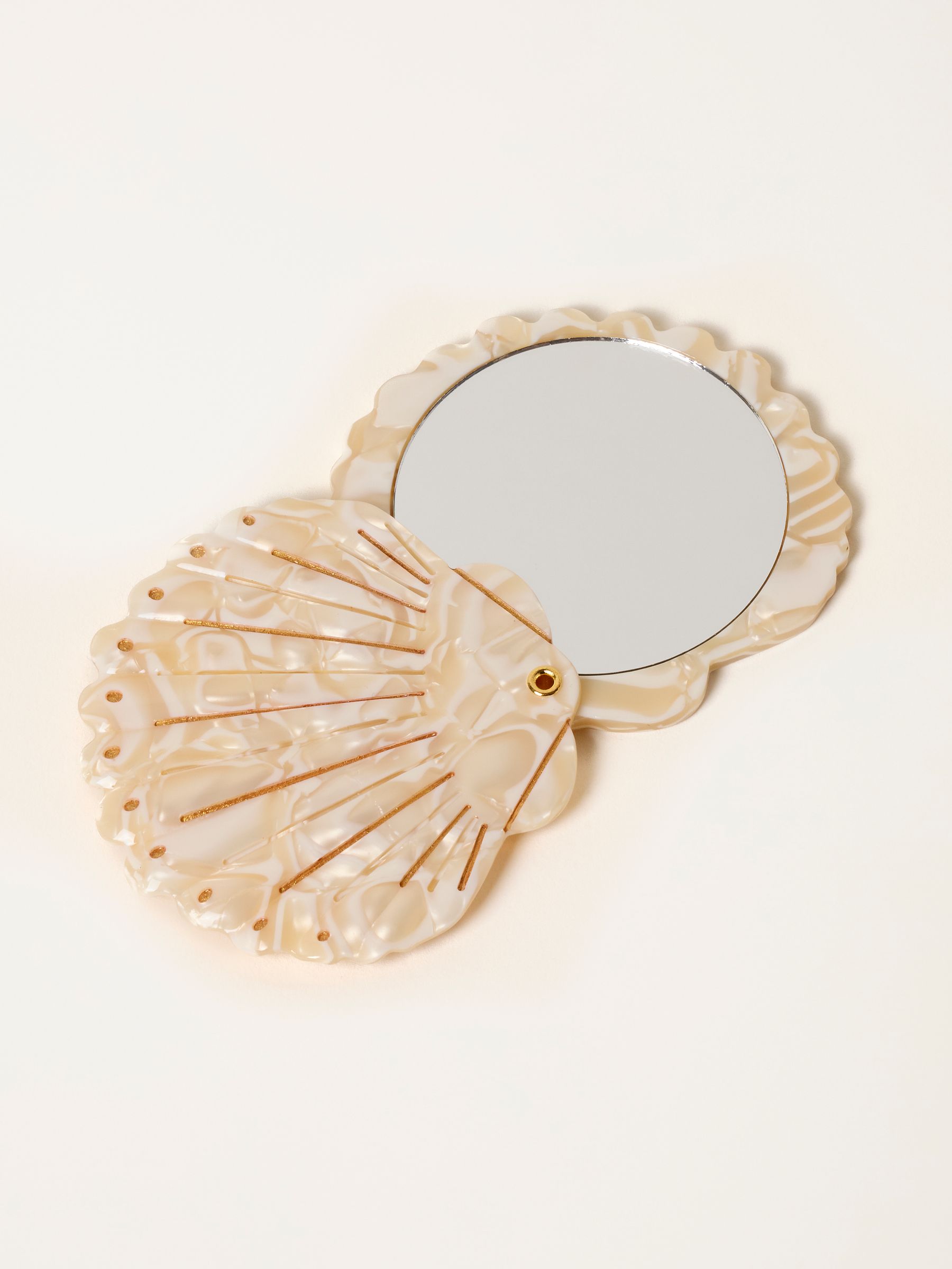 Metallic Shell Shaped Resin Mirror - Image 2 of 2