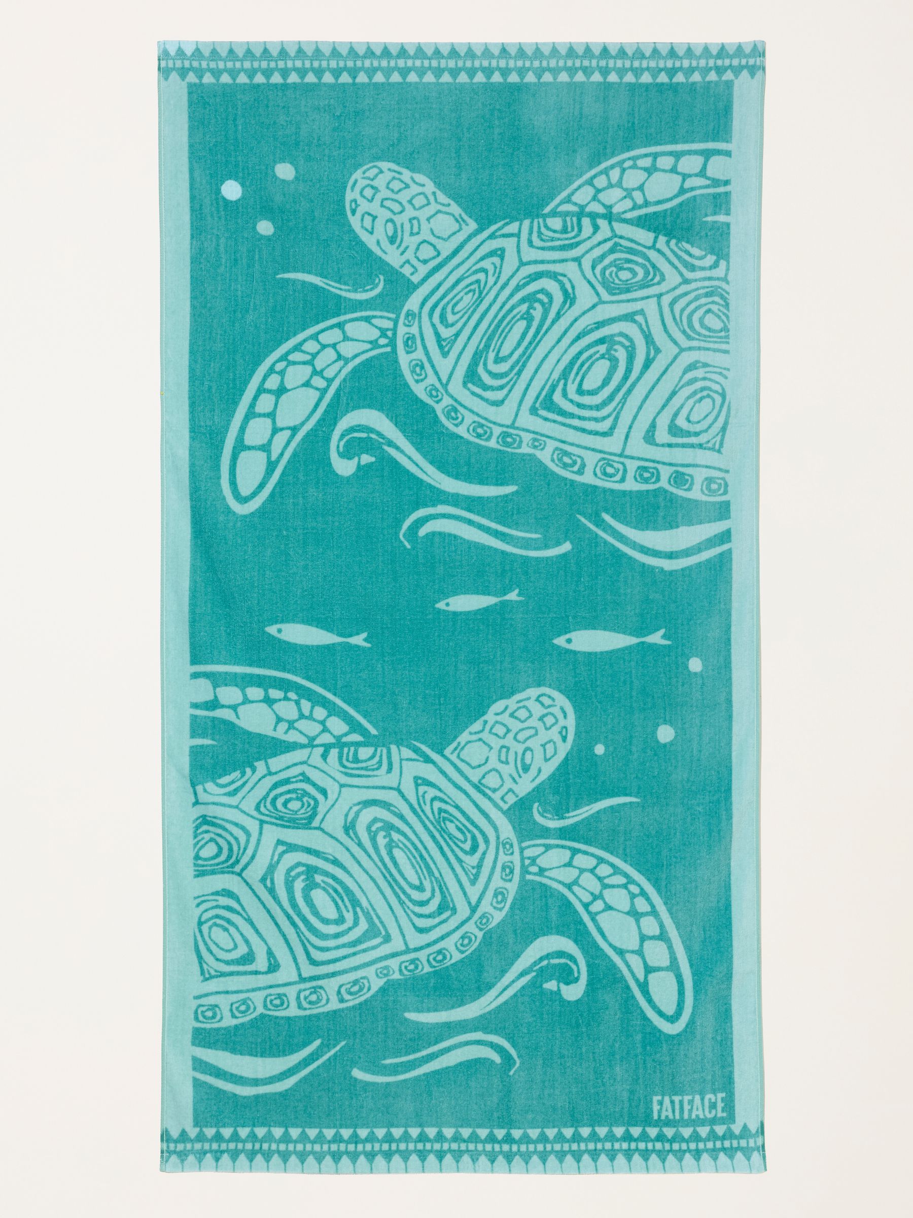 Light Teal Turtle Towel - Image 1 of 2