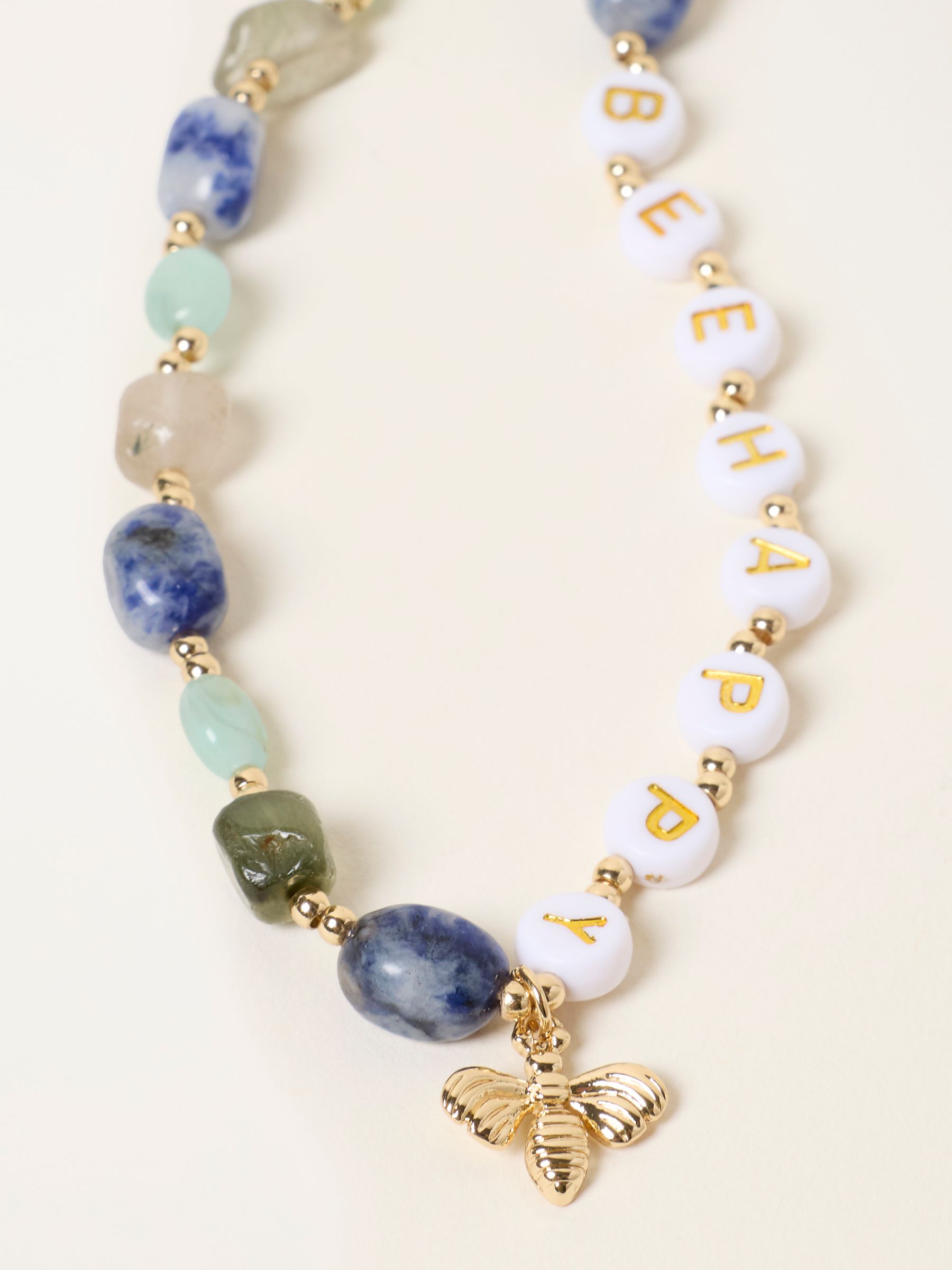 Navy Bee Happy Beaded Phone Charm - Image 2 of 2