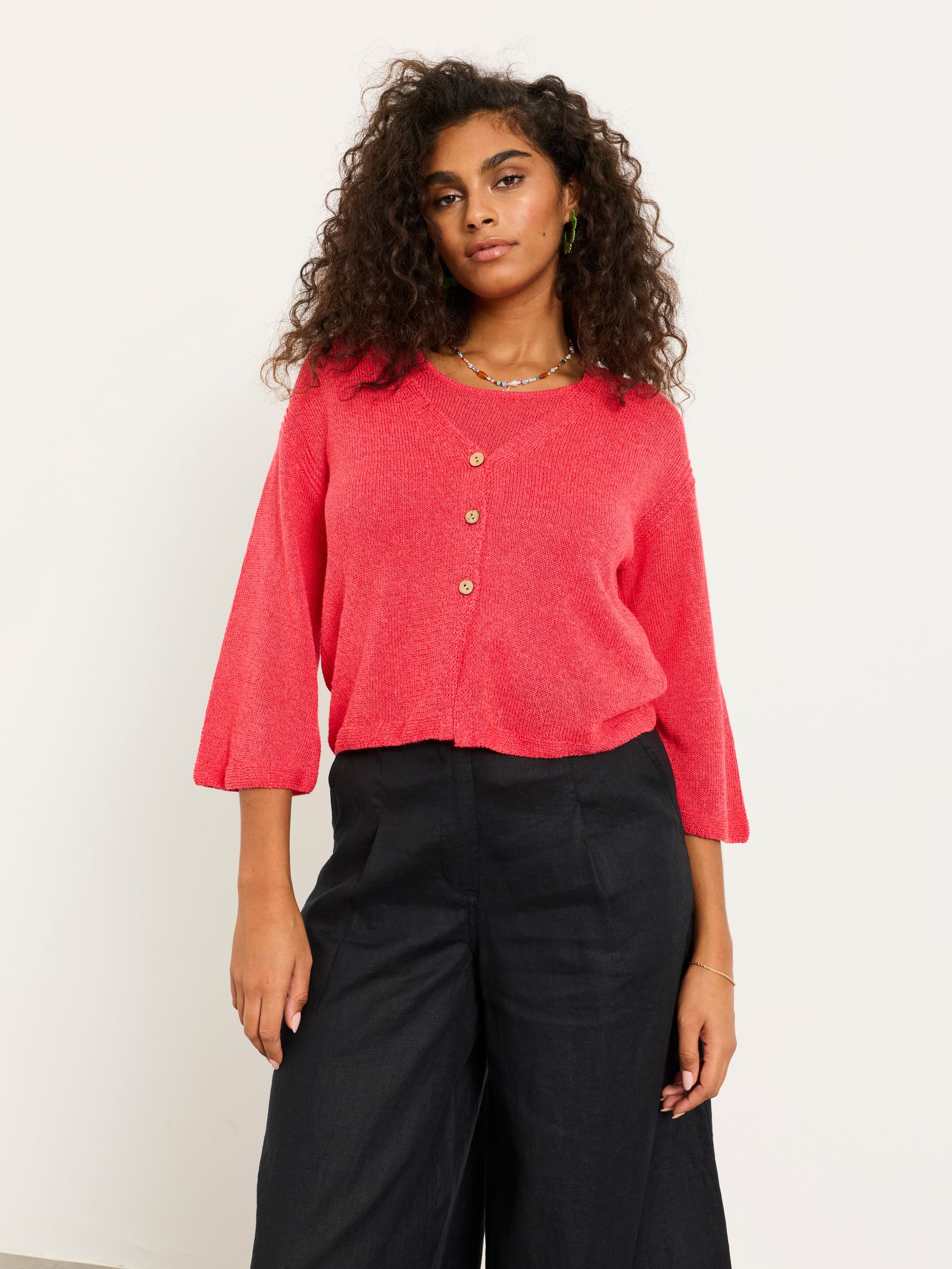 Bree Red Knitted Cardigan - Image 1 of 6