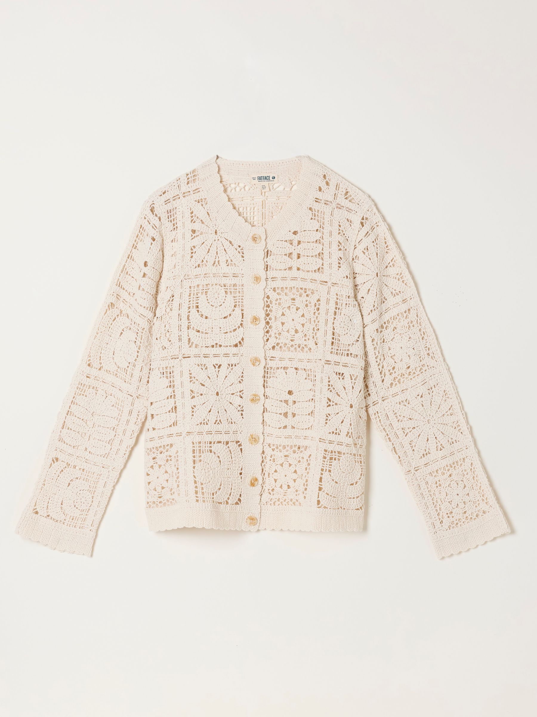 Daisy Natural Crochet Cardigan - Image 6 of 6 Daisy Natural Crochet Cardigan - Image 6 of 6