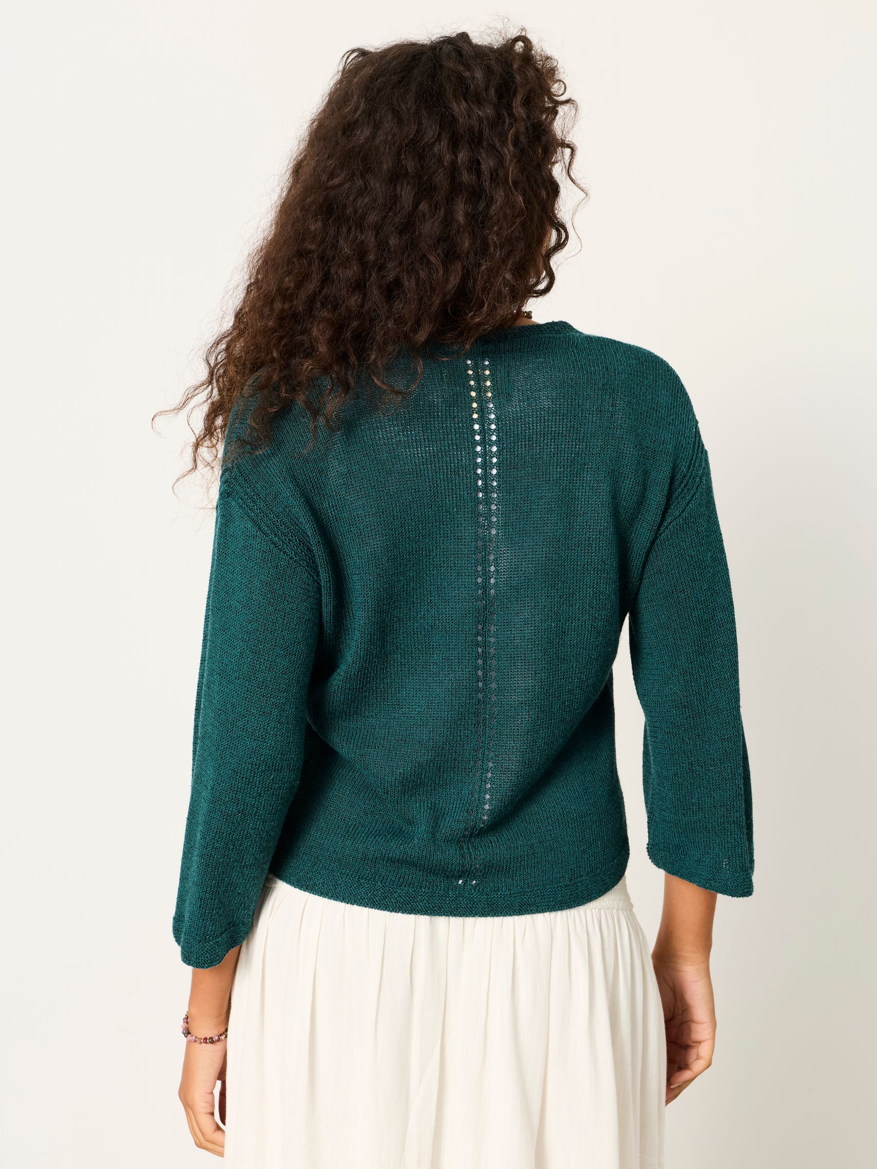 Bree Teal Blue Knitted Cardigan - Image 2 of 6