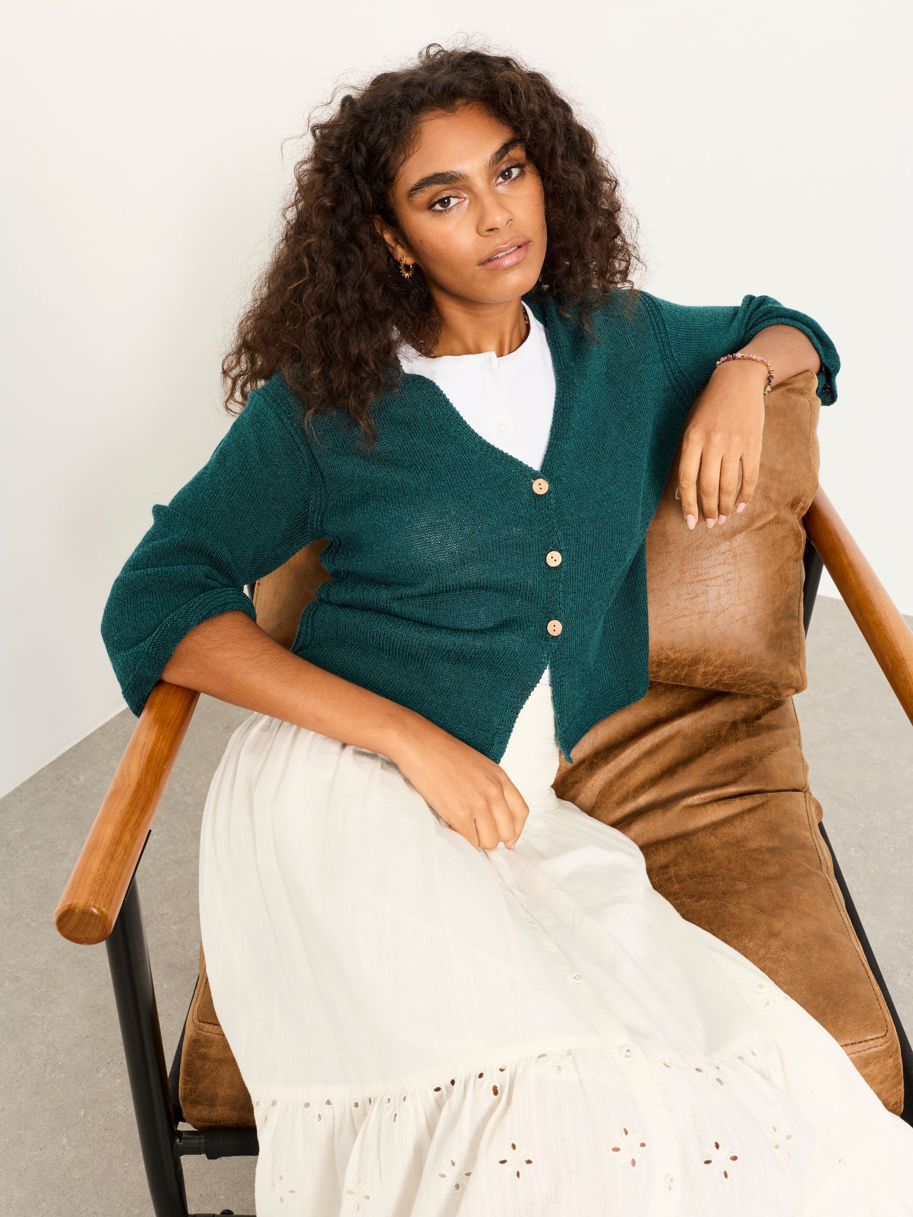 Bree Teal Blue Knitted Cardigan | FatFace USA Bree Teal Blue Knitted Cardigan | FatFace USA
