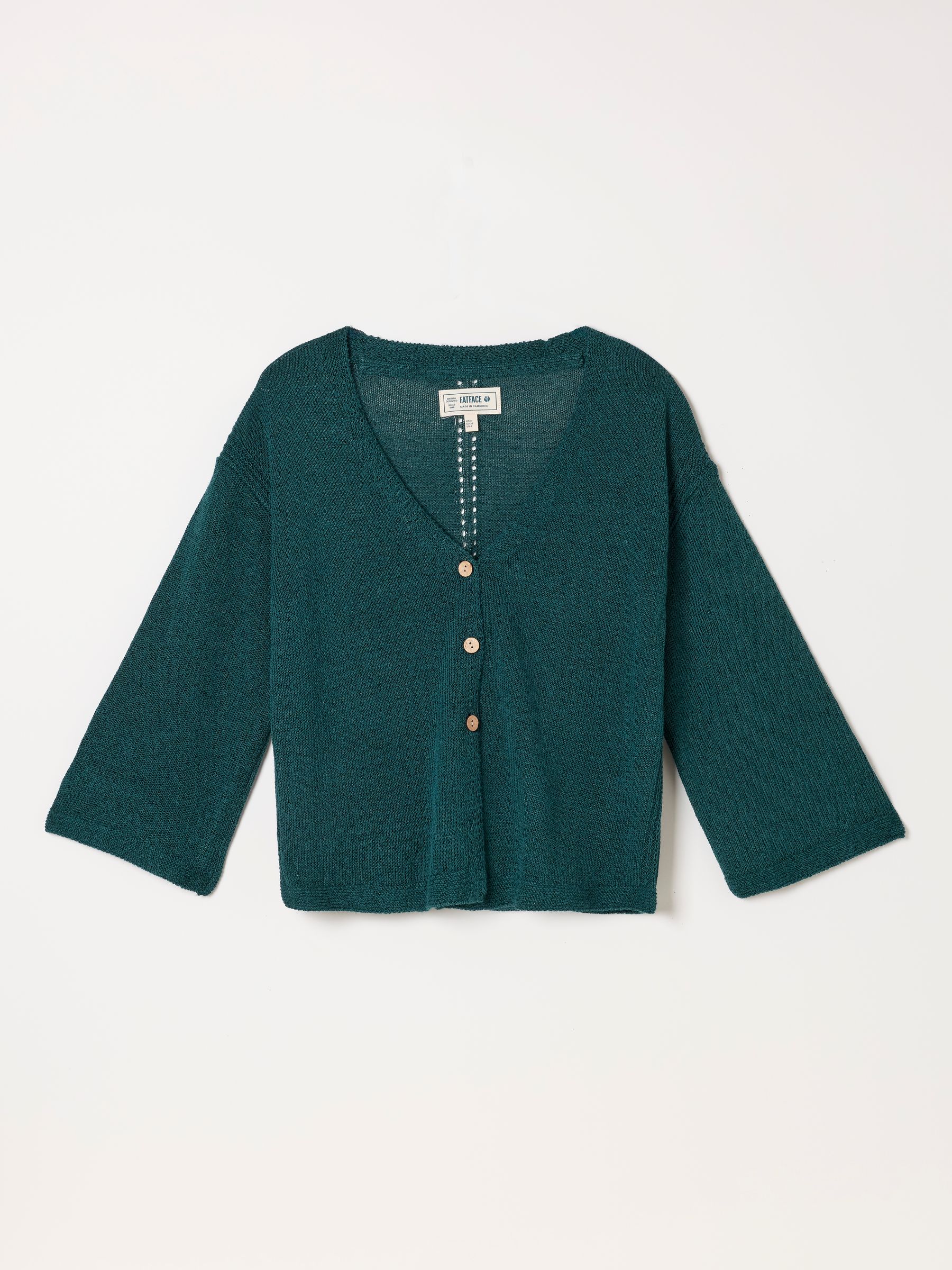 Bree Teal Blue Knitted Cardigan - Image 6 of 6