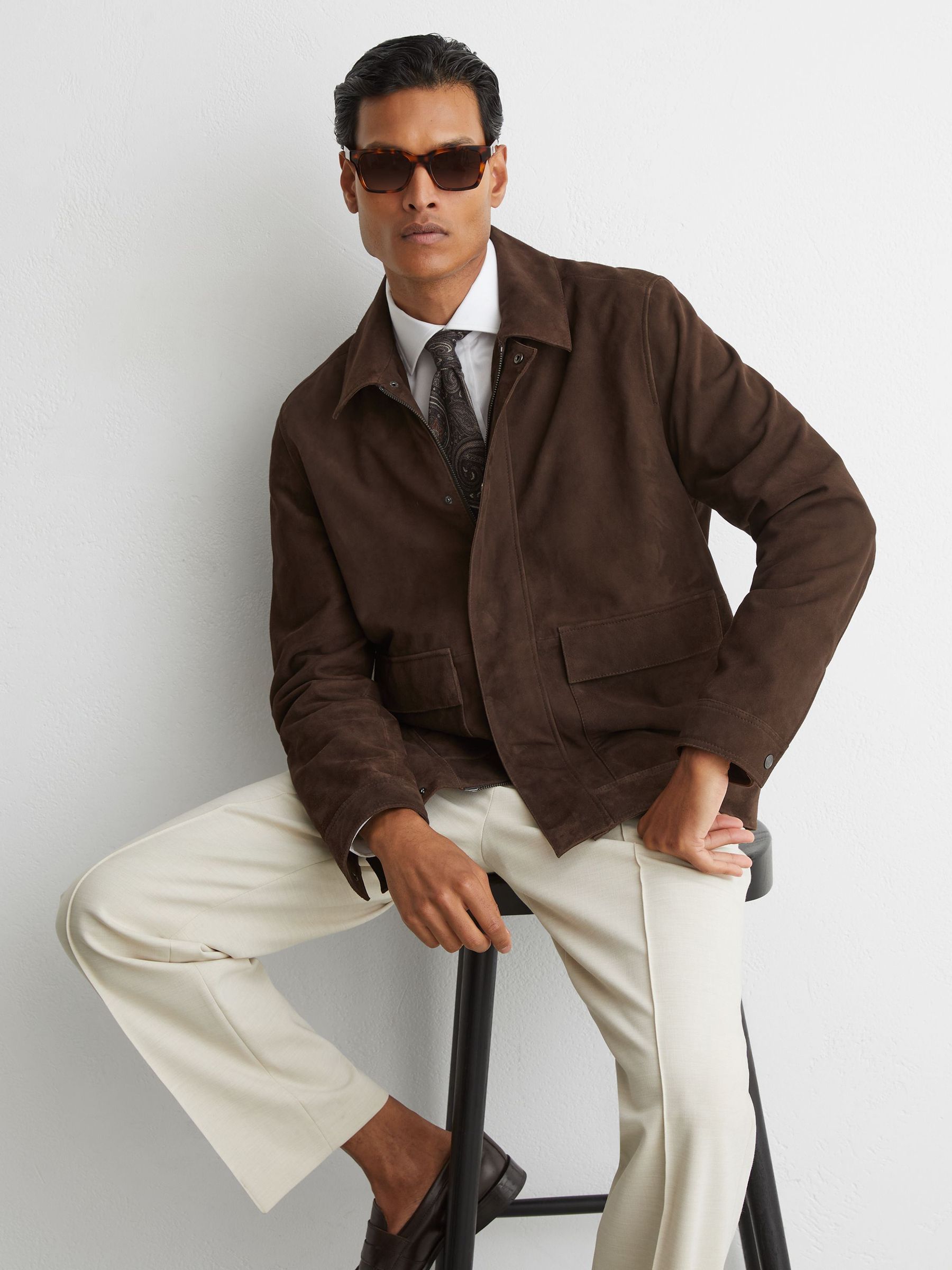 MessyWeekend Rectangle-Frame Sunglasses in Tortoise / Brown - Image 4 of 6