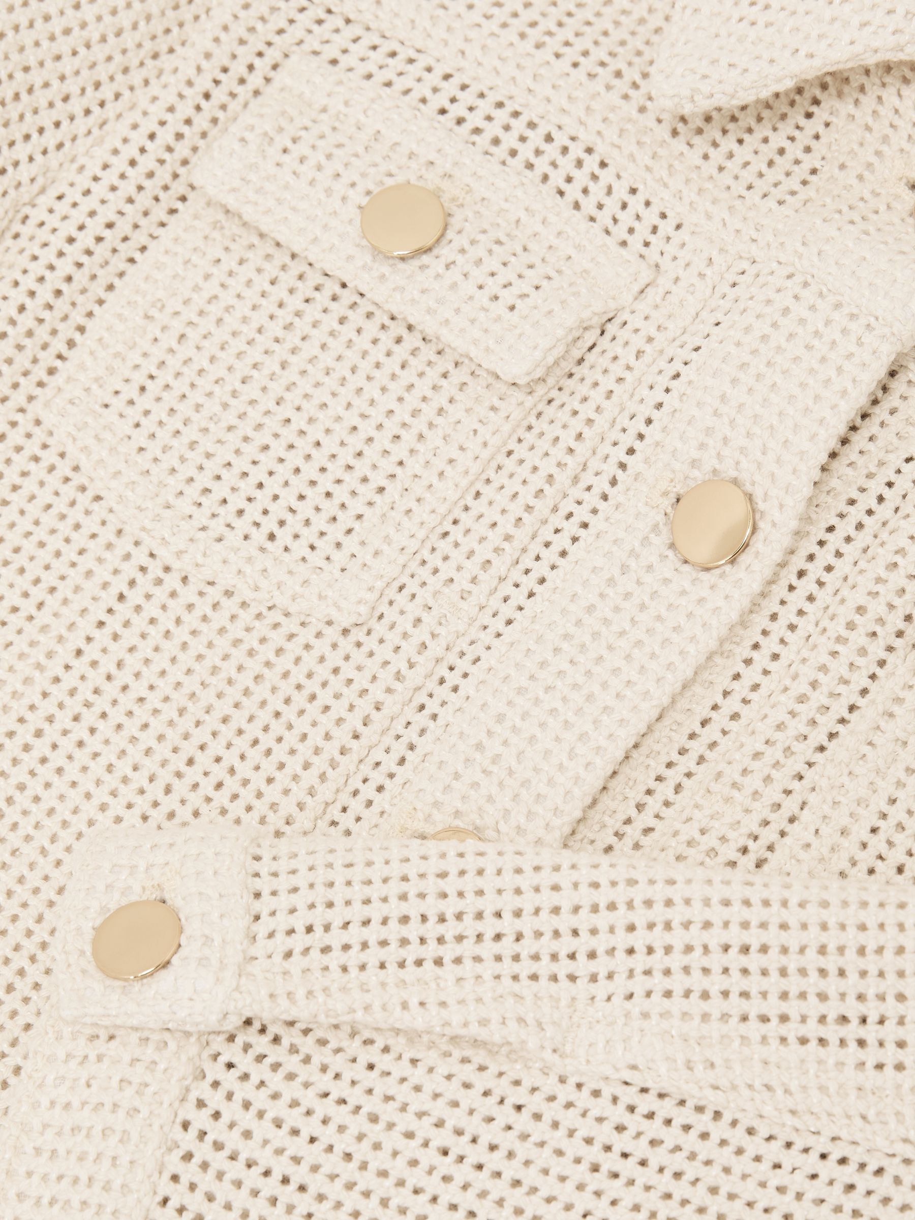 3-9 yrs Cotton-Blend Textured Trucker Jacket in Neutral - Image 5 of 5