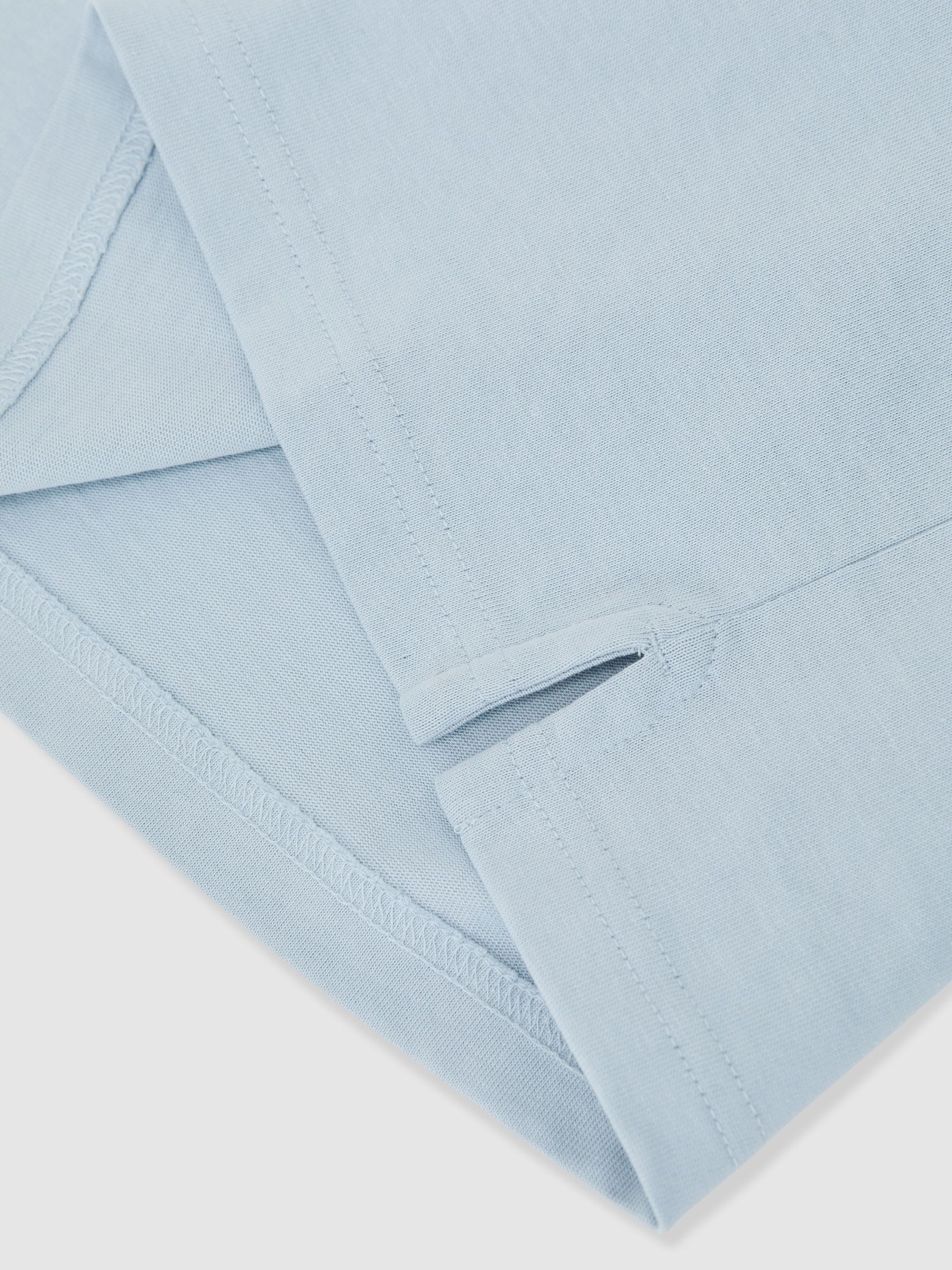 13-14 yrs Cotton Ribbed-Neck Oversized T-Shirt in Blue - Image 5 of 5