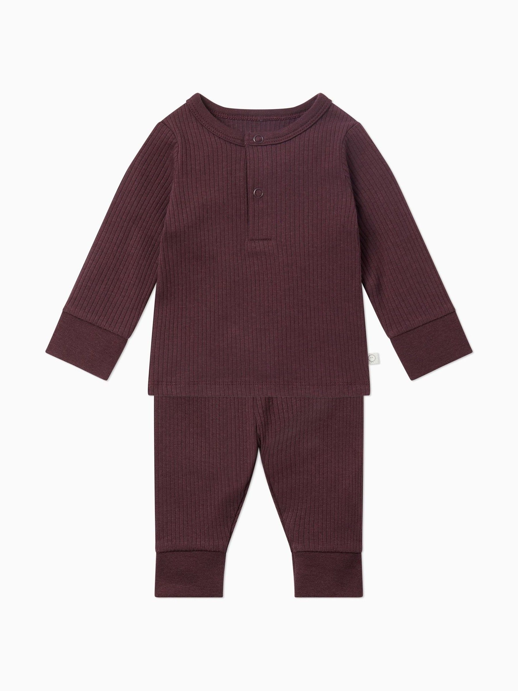 MORI Purple Ribbed Pyjamas Set - Image 4 of 6