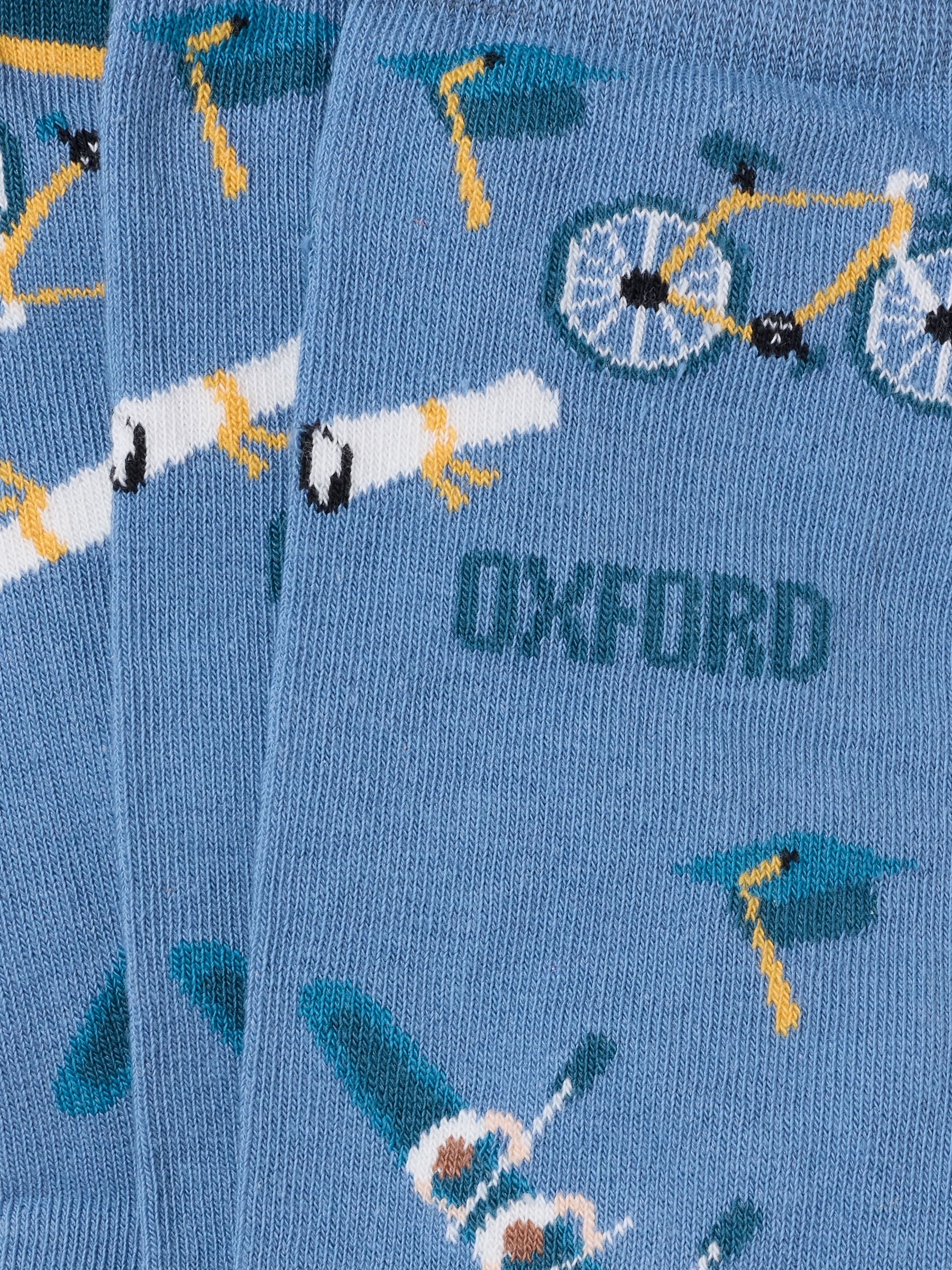 Oxford Socks in Blue - Image 2 of 2 Oxford Socks in Blue - Image 2 of 2