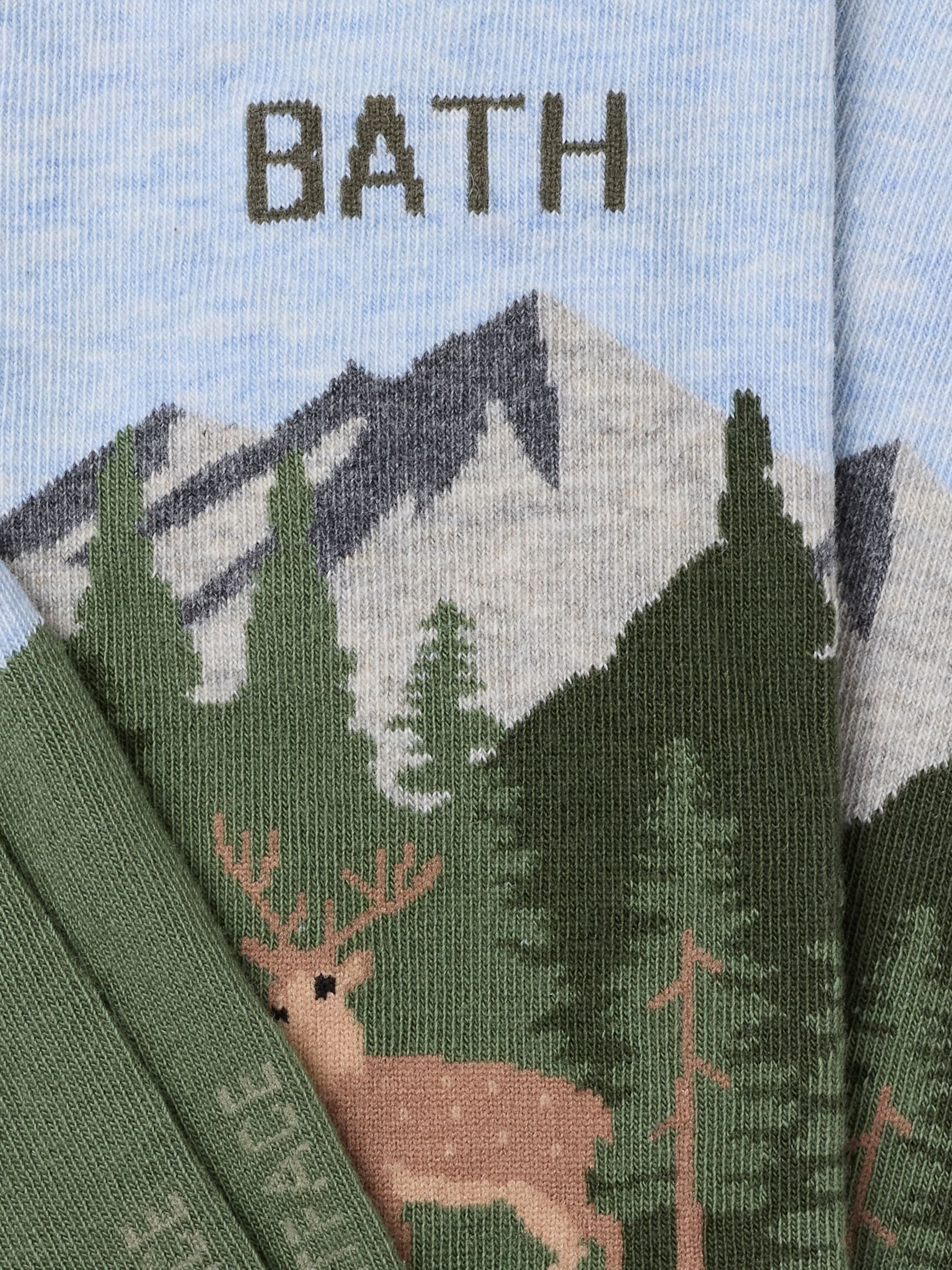 Bath Socks in Green - Image 2 of 2