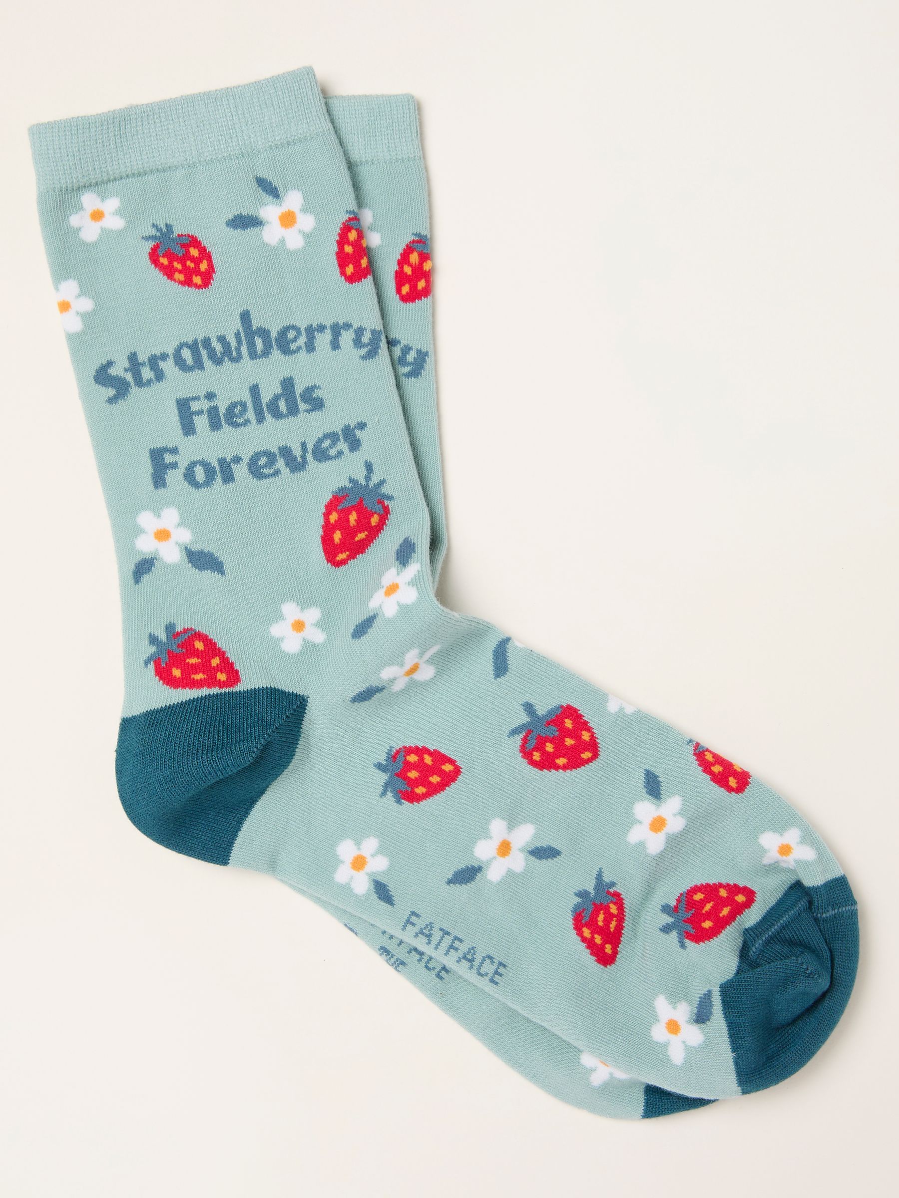 Green The Beatles Strawberry Fields Socks - Image 1 of 2