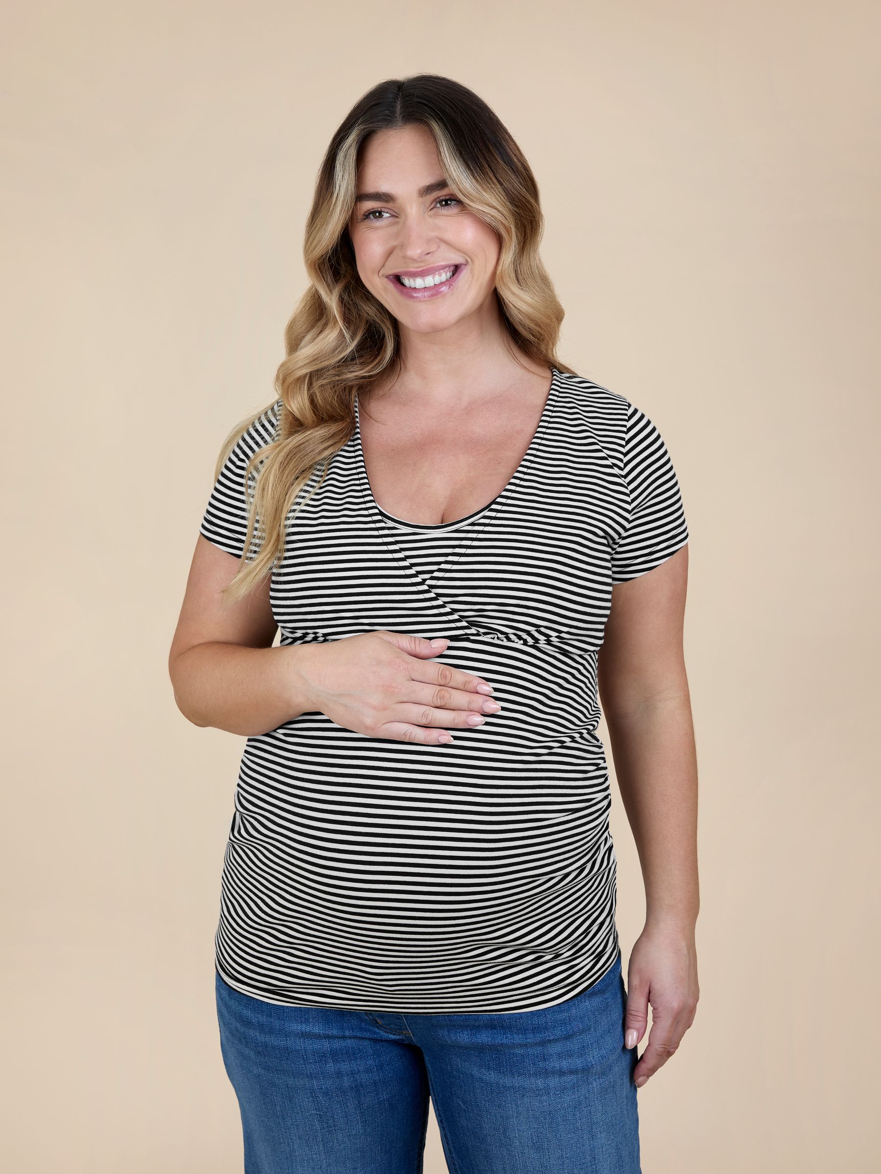 True Black 2-Pack Maternity And Nursing T-Shirts - Image 2 of 11