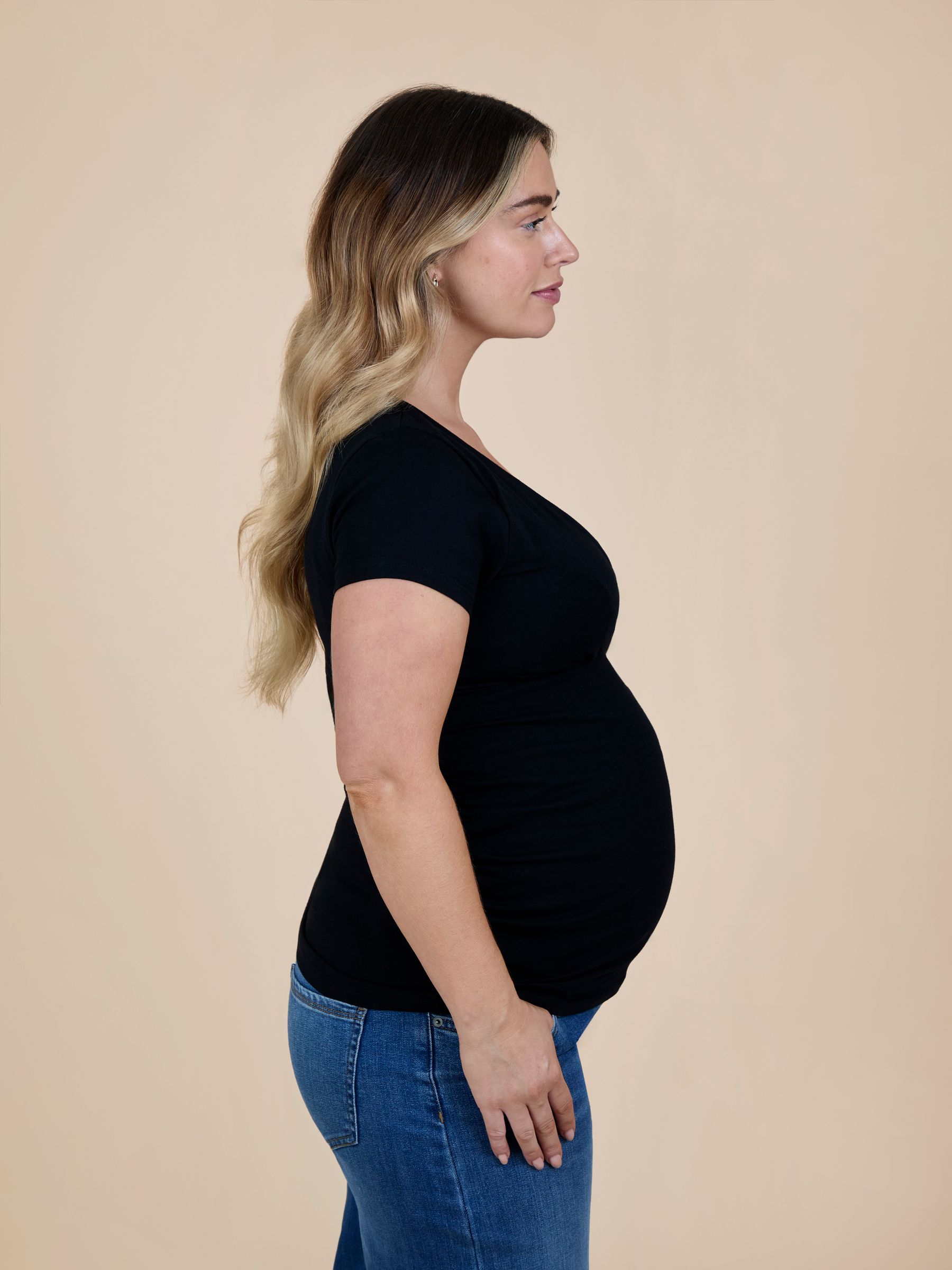 True Black 2-Pack Maternity And Nursing T-Shirts - Image 6 of 11