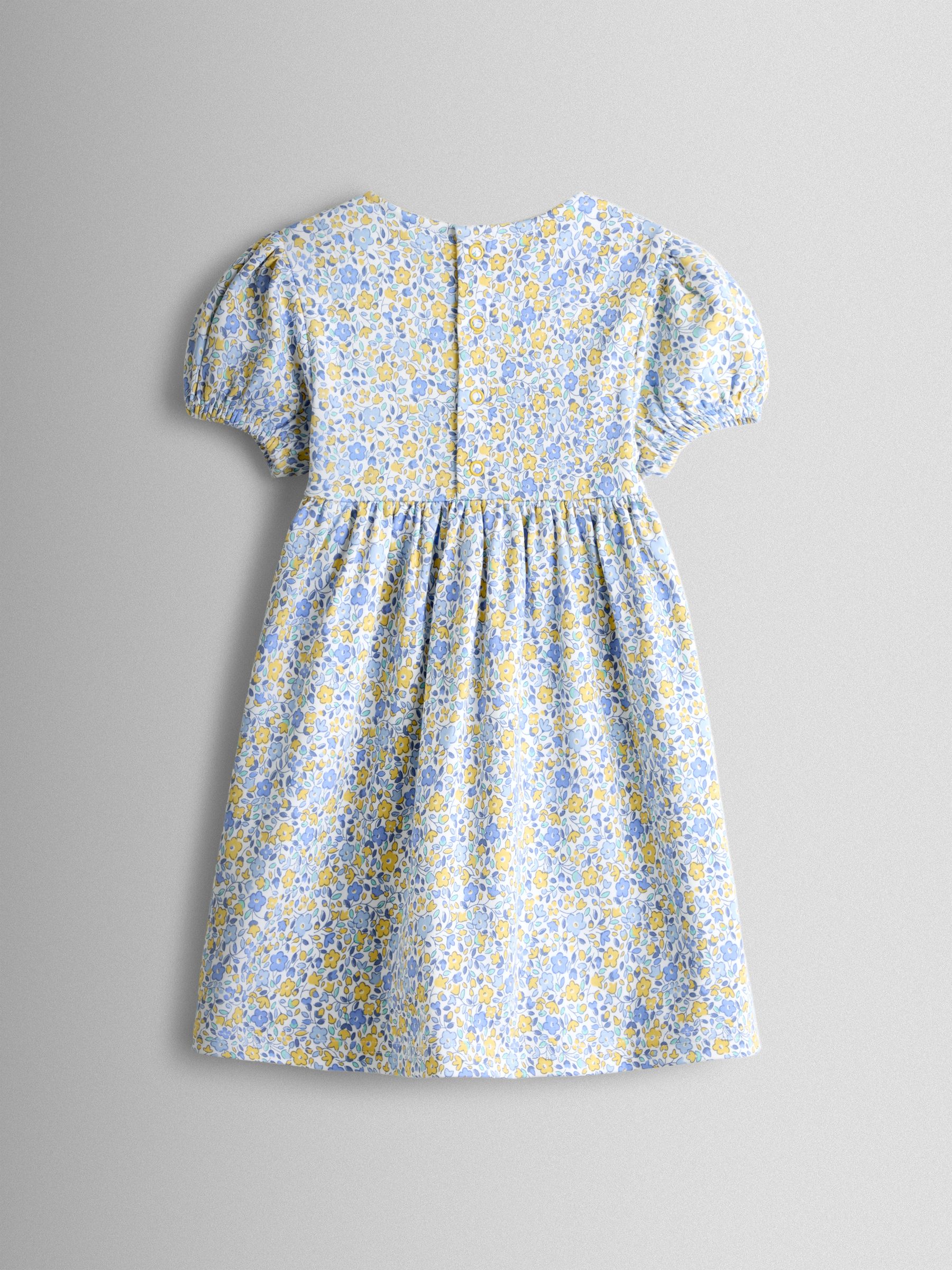 Yellow Lemon Appliqué Puff Sleeve Button Front Dress - Image 2 of 3