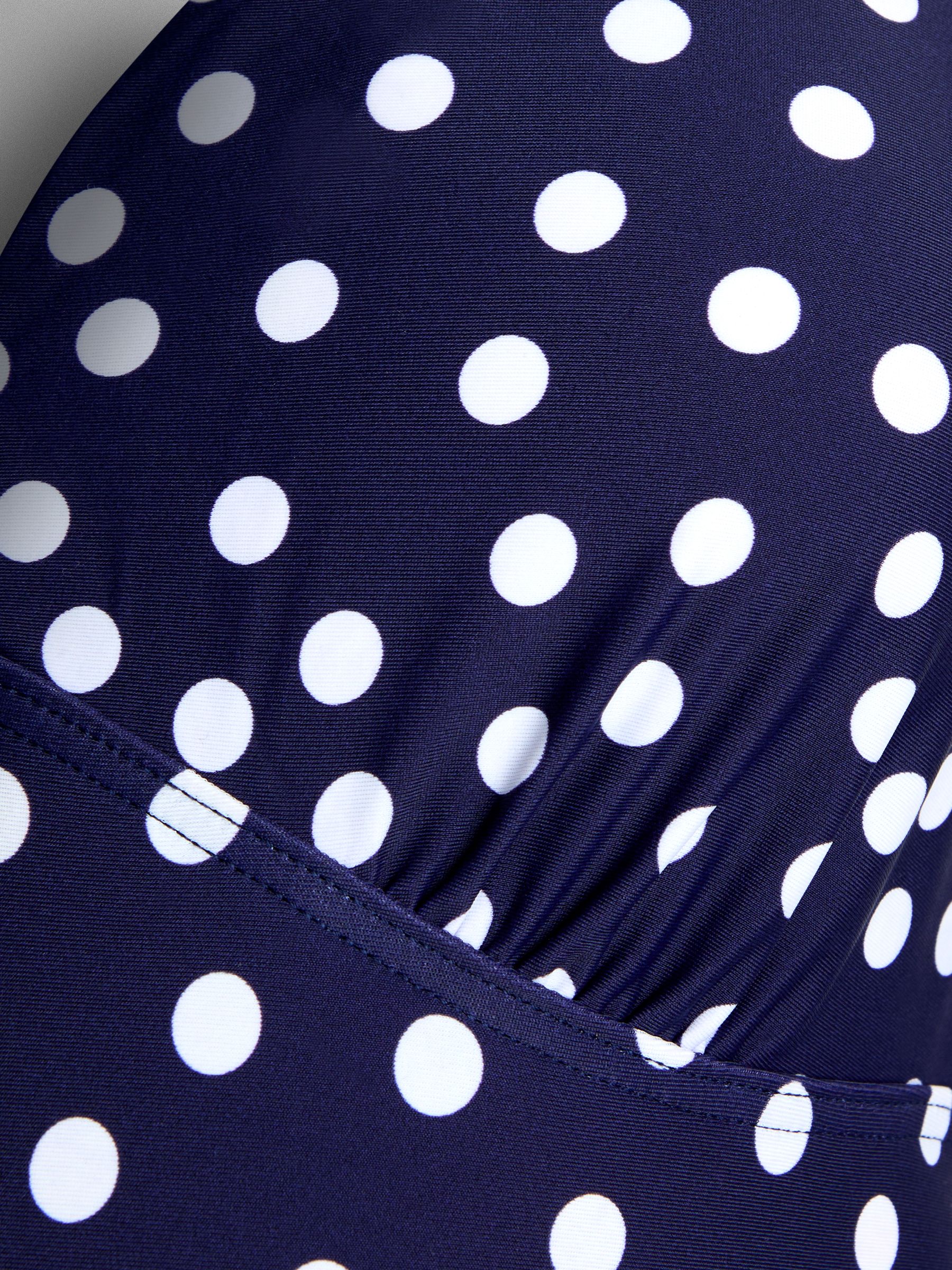 Blue Sleeveless Tie Halterneck Maternity Swimsuit - Image 4 of 4