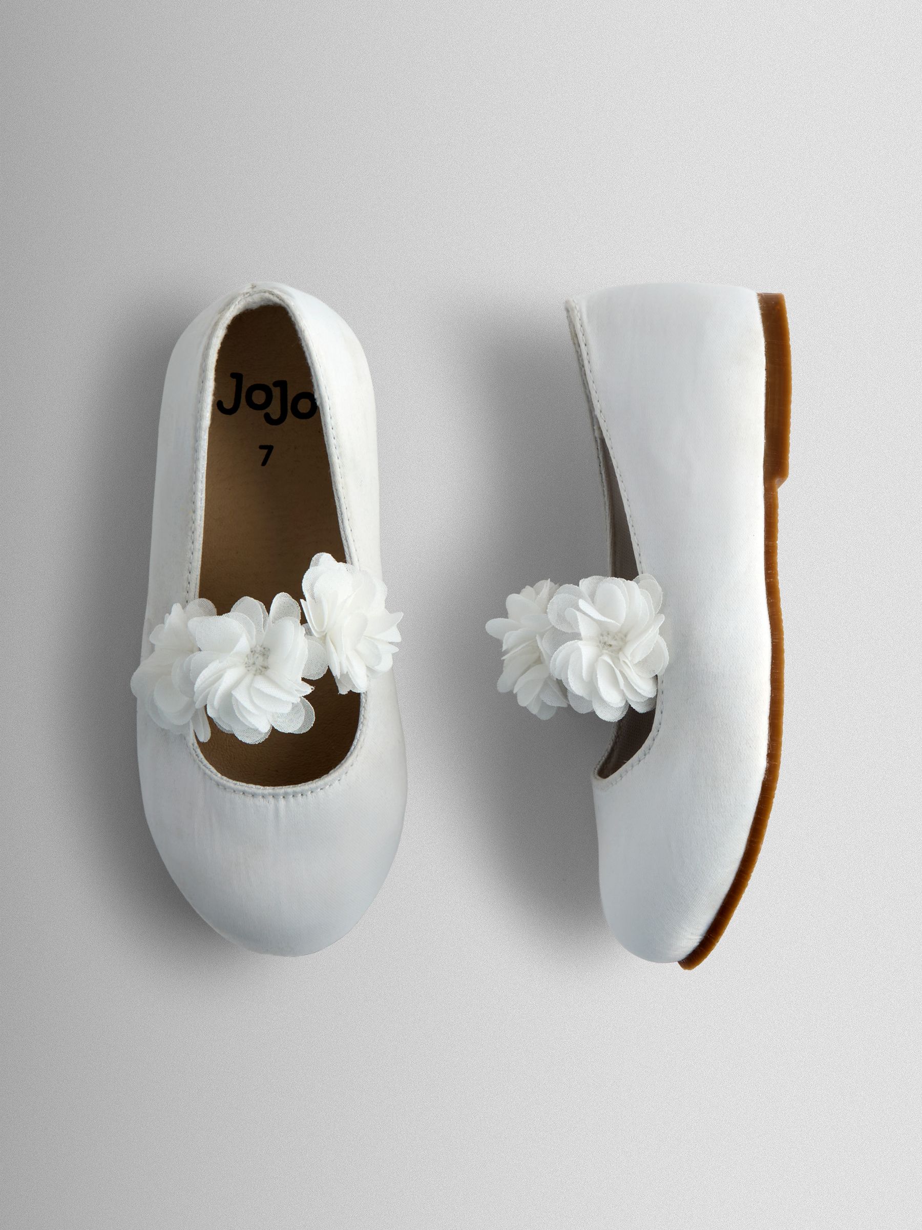 White Rose Strap Ballet Pumps - Image 4 of 5