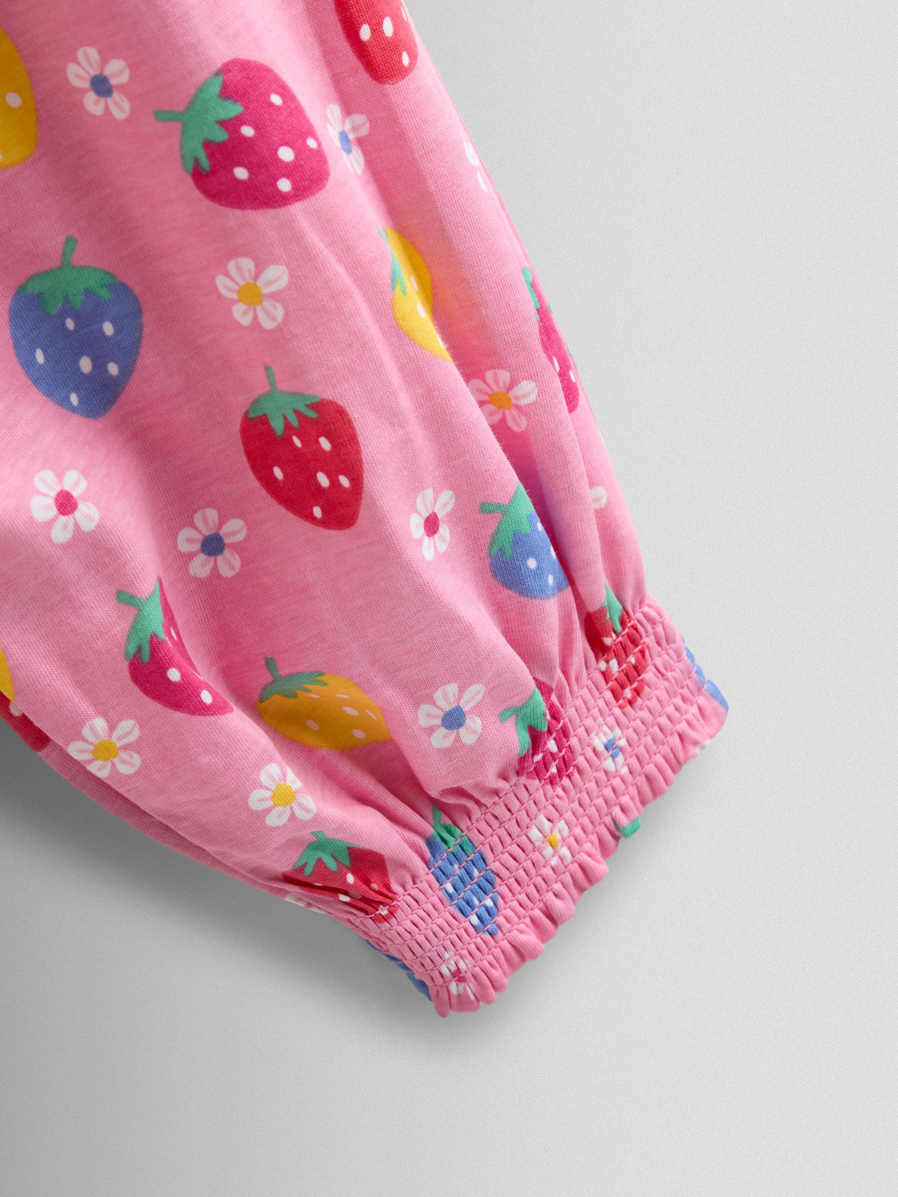 Pink Strawberry Strappy Jersey Jumpsuit - Image 4 of 4