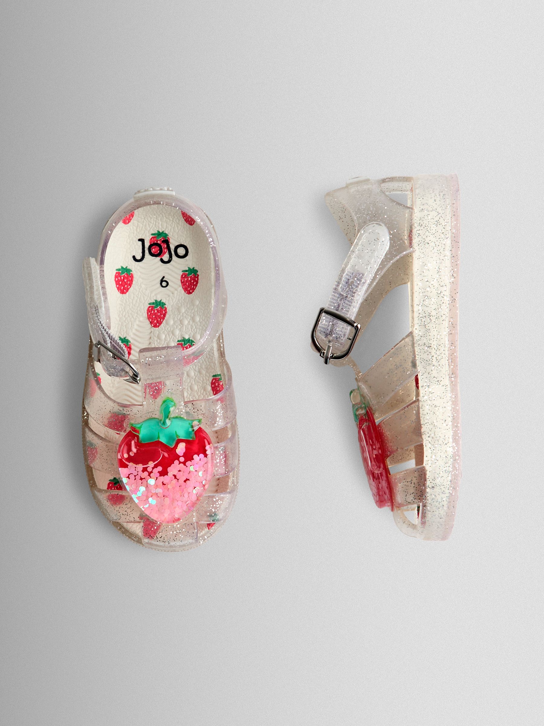 Pink Strawberry 3D Jelly Sandals - Image 3 of 5