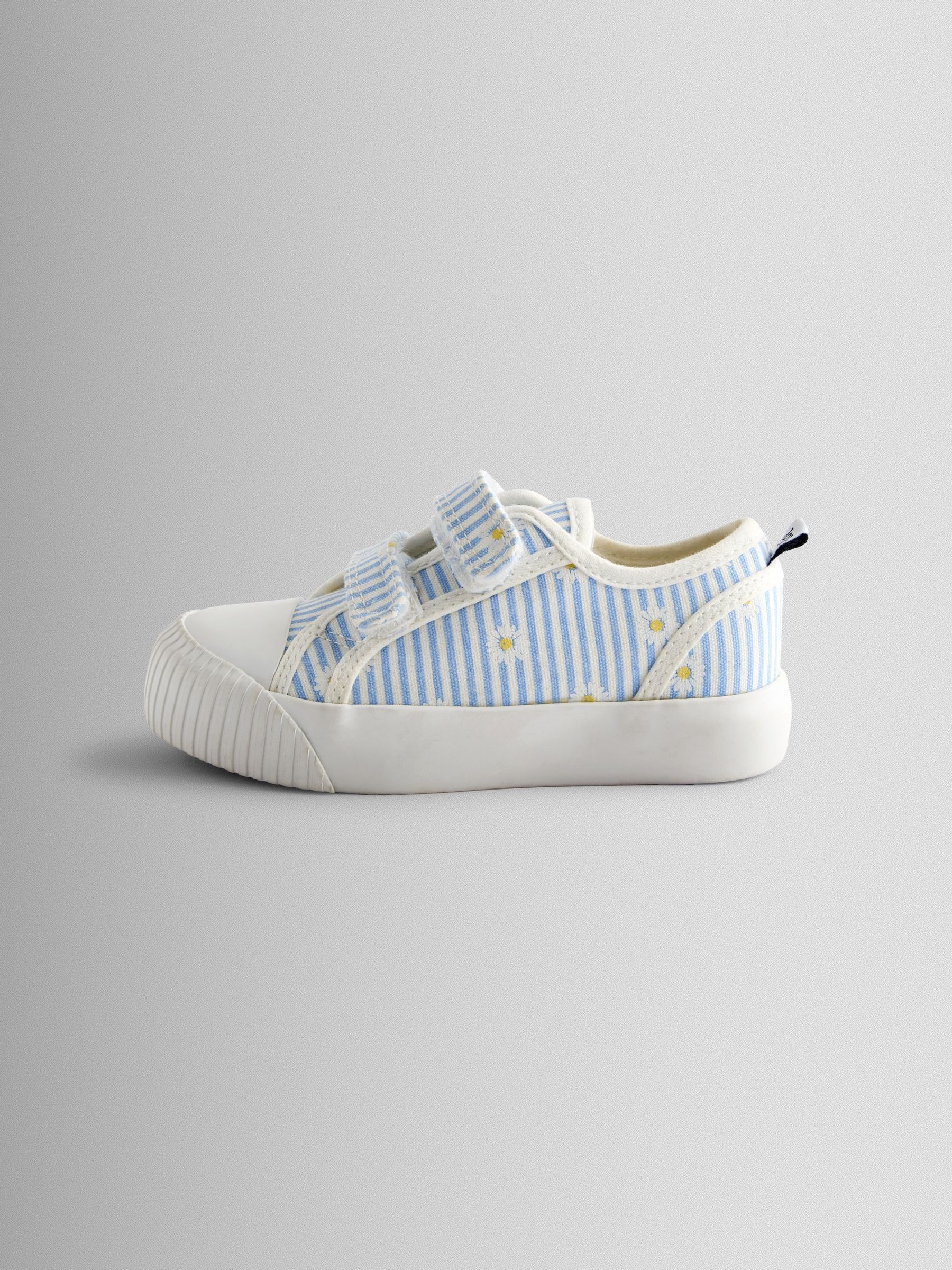 Blue Daisy Double Strap Canvas Pumps - Image 3 of 4