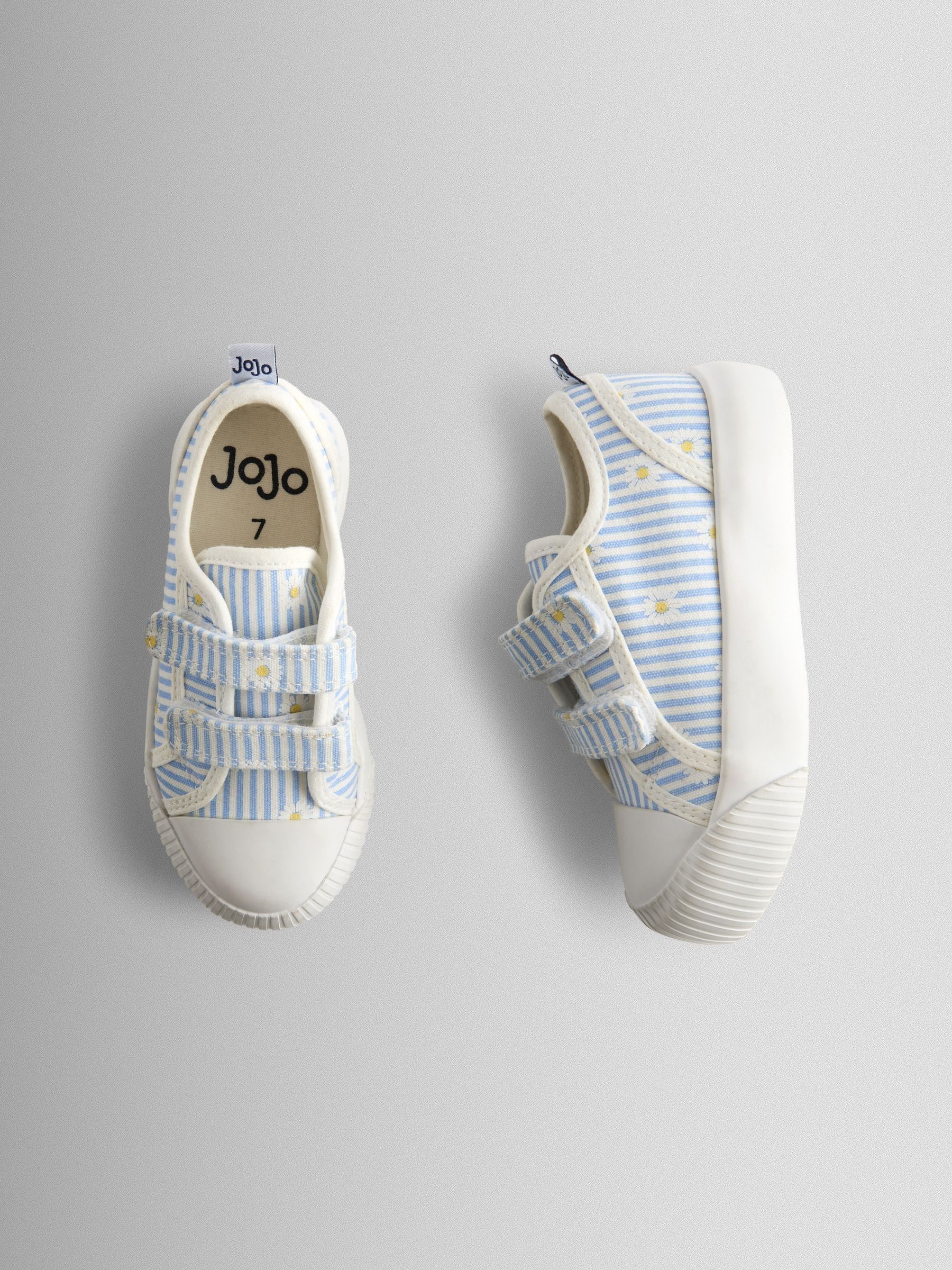 Blue Daisy Double Strap Canvas Pumps - Image 4 of 4