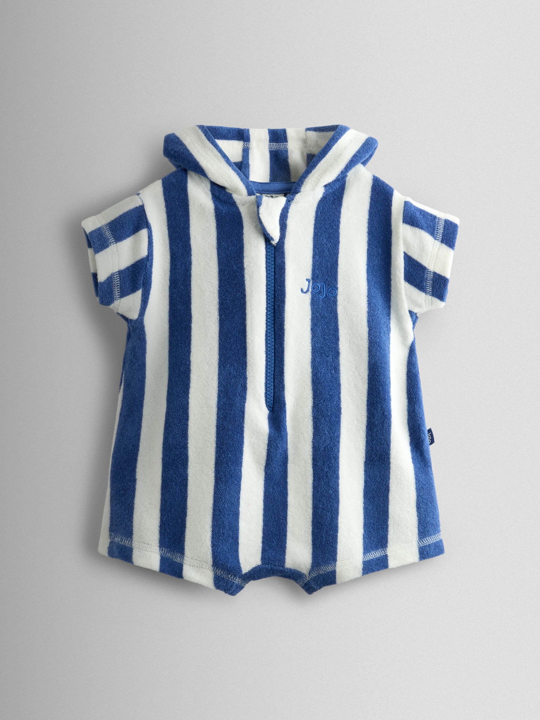 Navy Stripe Towelling All-In-One - Image 1 of 4