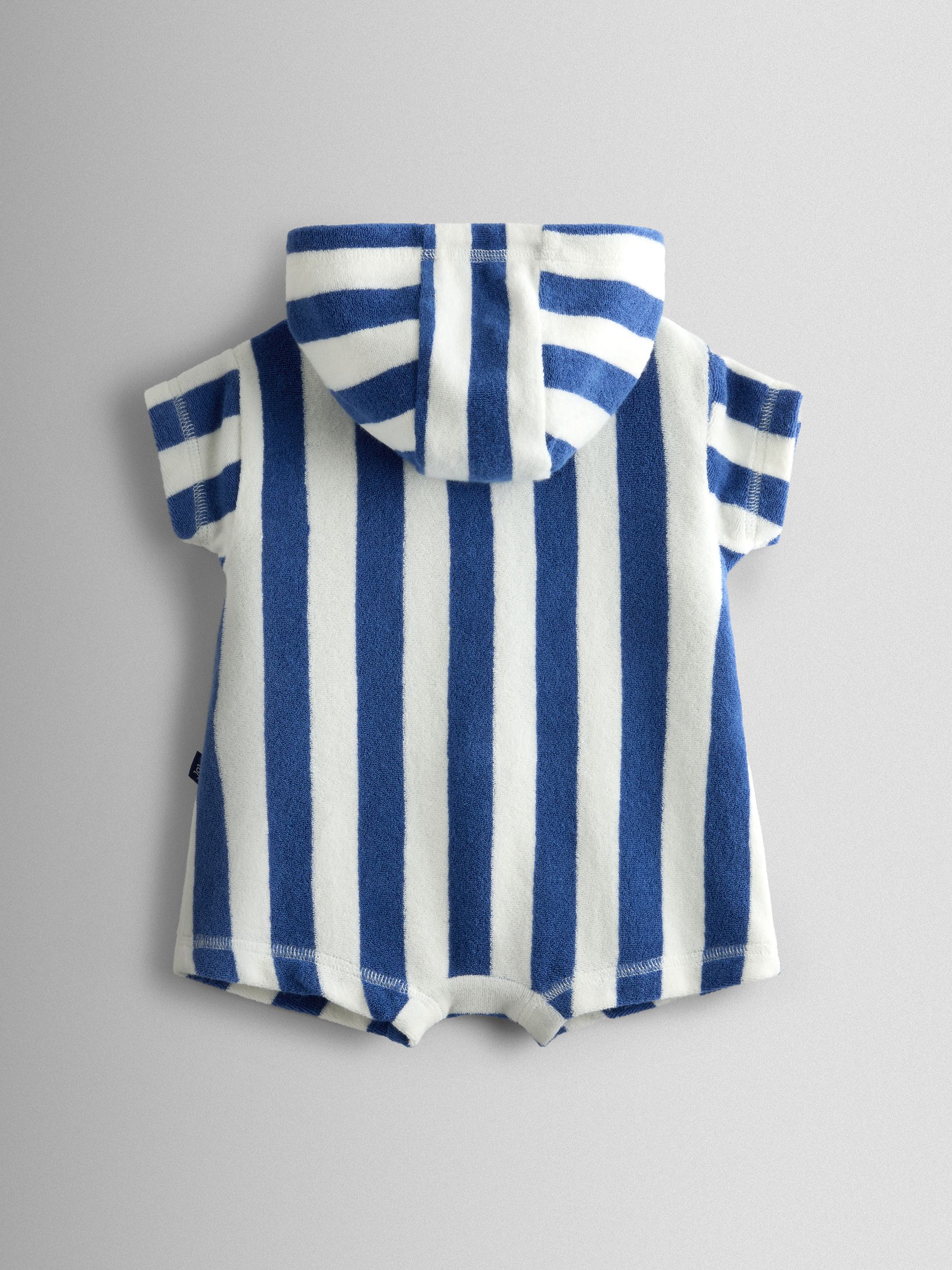 Navy Stripe Towelling All-In-One - Image 2 of 4