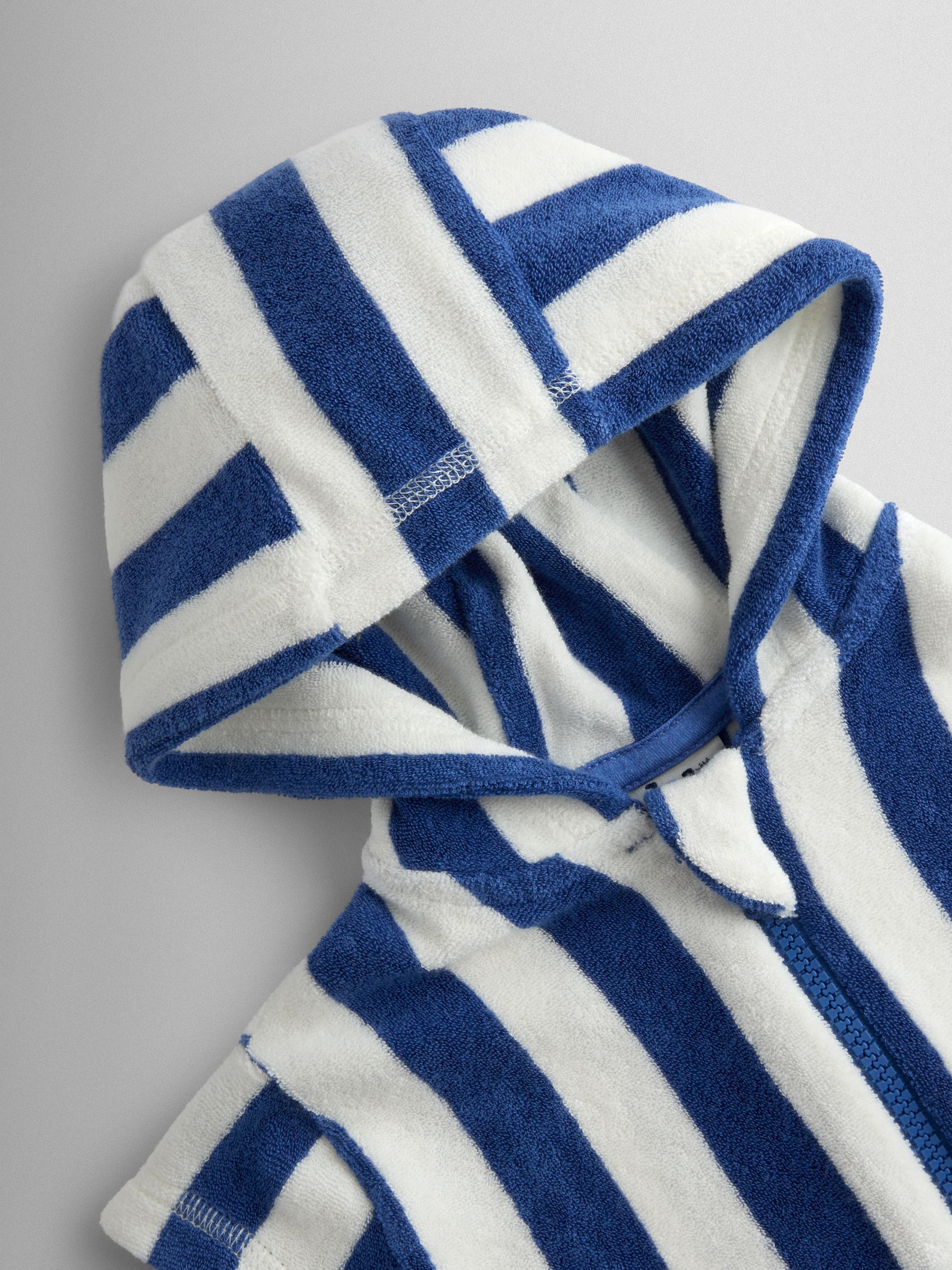 Navy Stripe Towelling All-In-One - Image 3 of 4